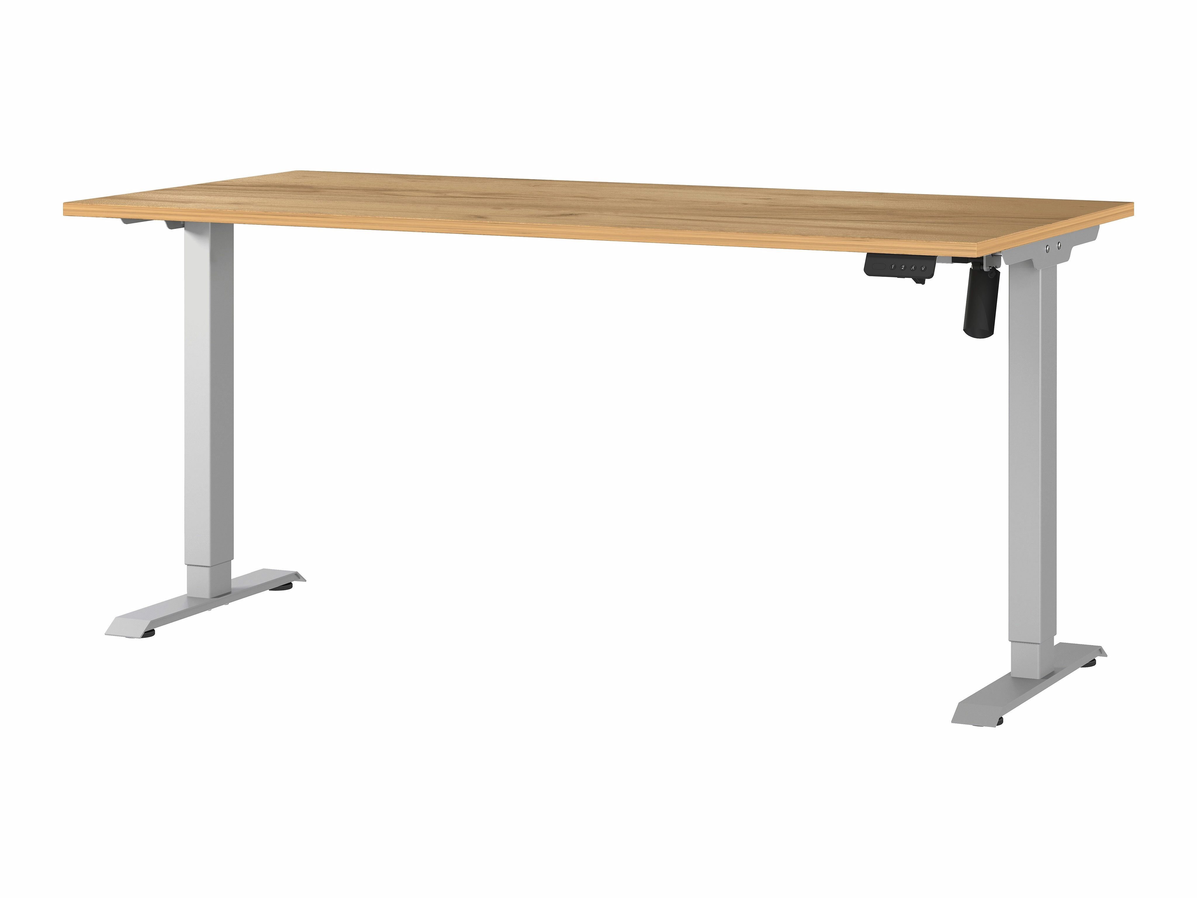 Radni stol podesiv po visini Lartesi 117 (Navarra hrast + Srebro)