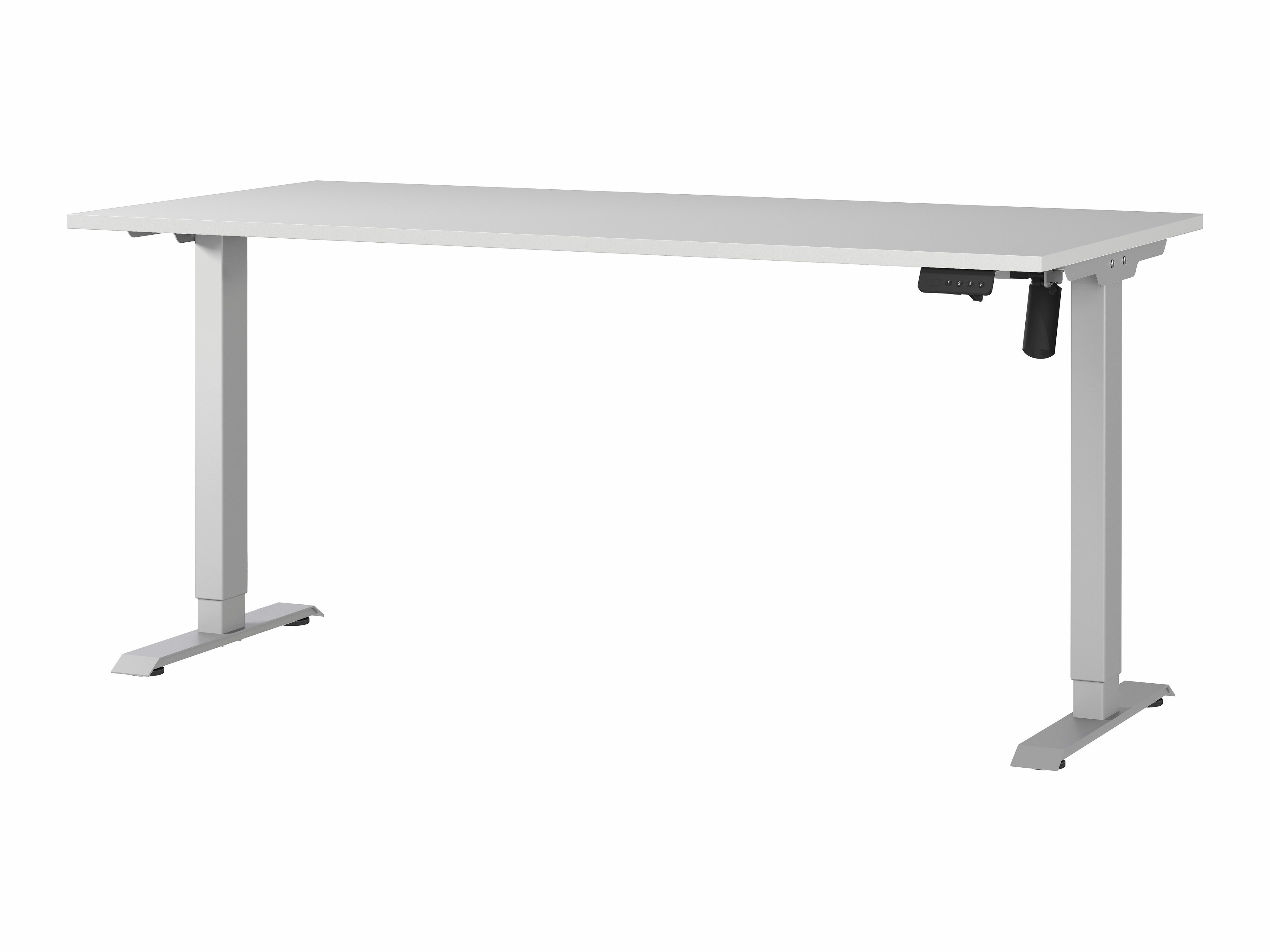 Radni stol podesiv po visini Lartesi 117 (Svijetlo siva + Srebrna)