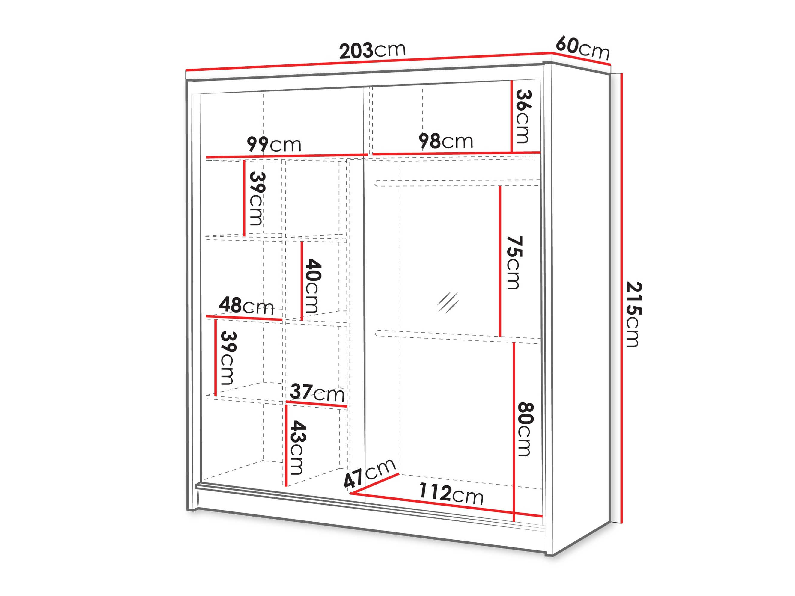Ormar Gemes (Hrast Wotan + Bijela)