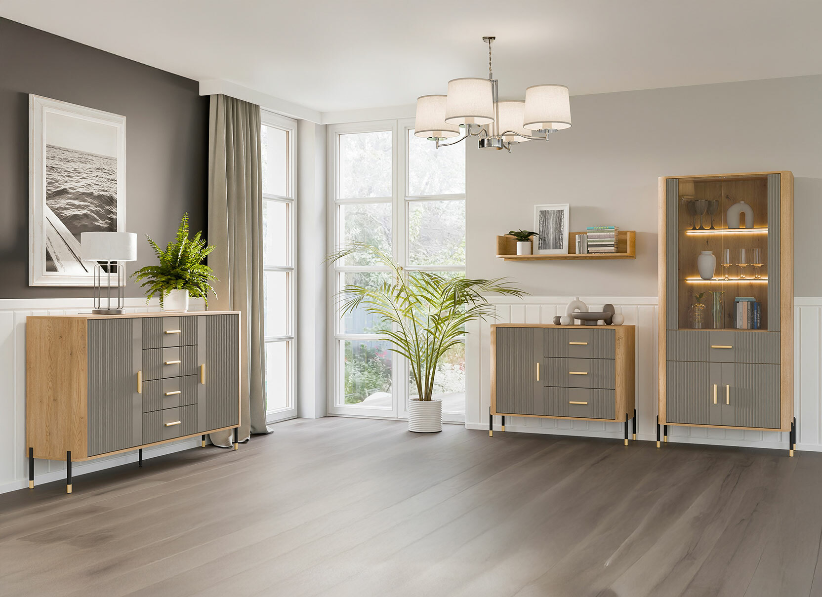 Komoda Flosora 107 (Siva)