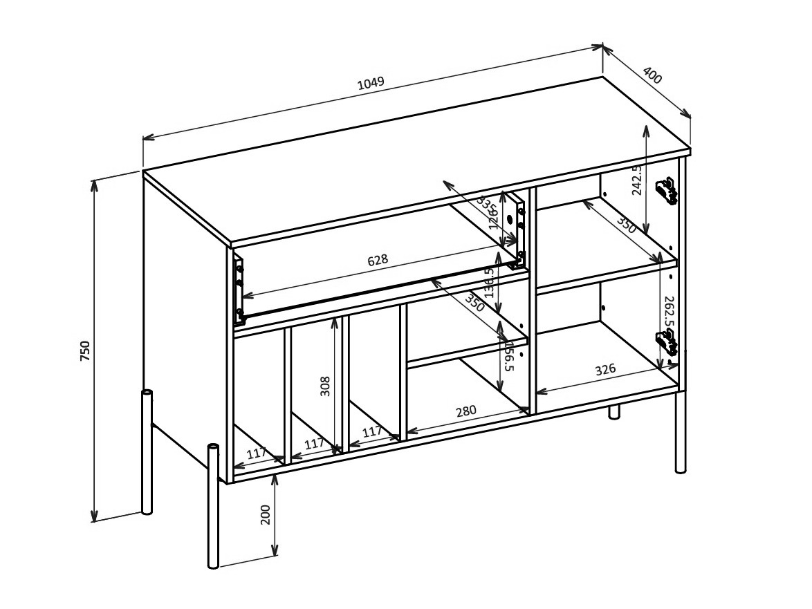 Komoda Levtenu 113 (Hrast + Kašmir)