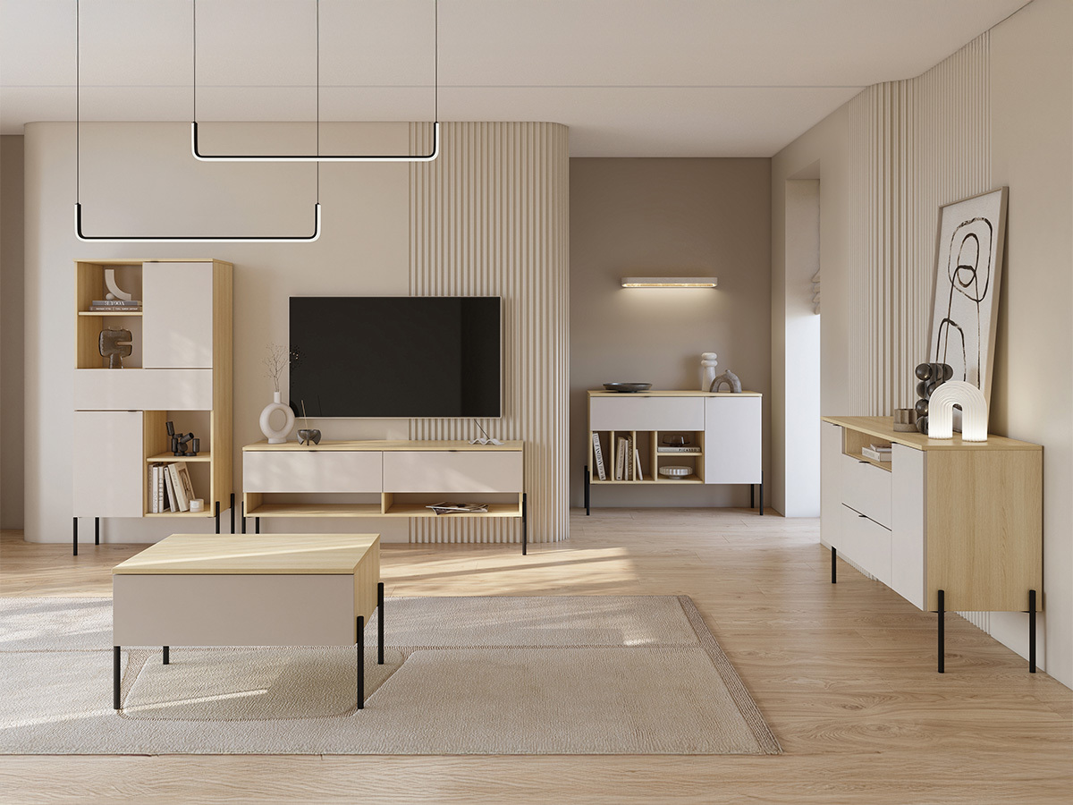 Set za dnevni boravak Levtenu 118 (Hrast + Kašmir)