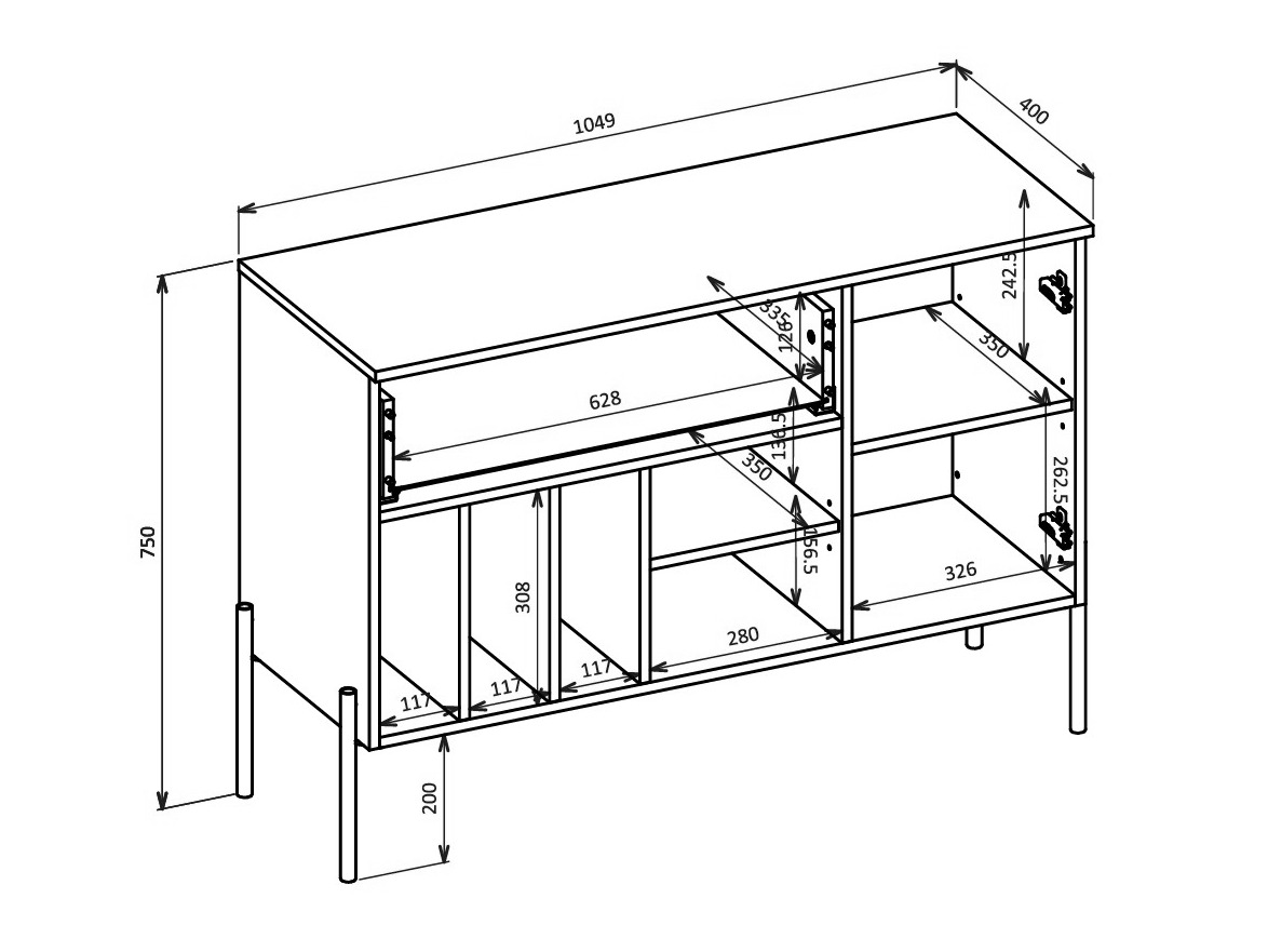 Set za dnevni boravak Levtenu 118 (Hrast)