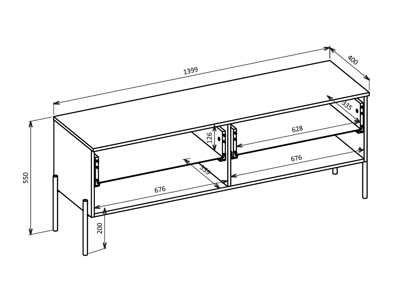 Set za dnevni boravak Levtenu 118 (Hrast)