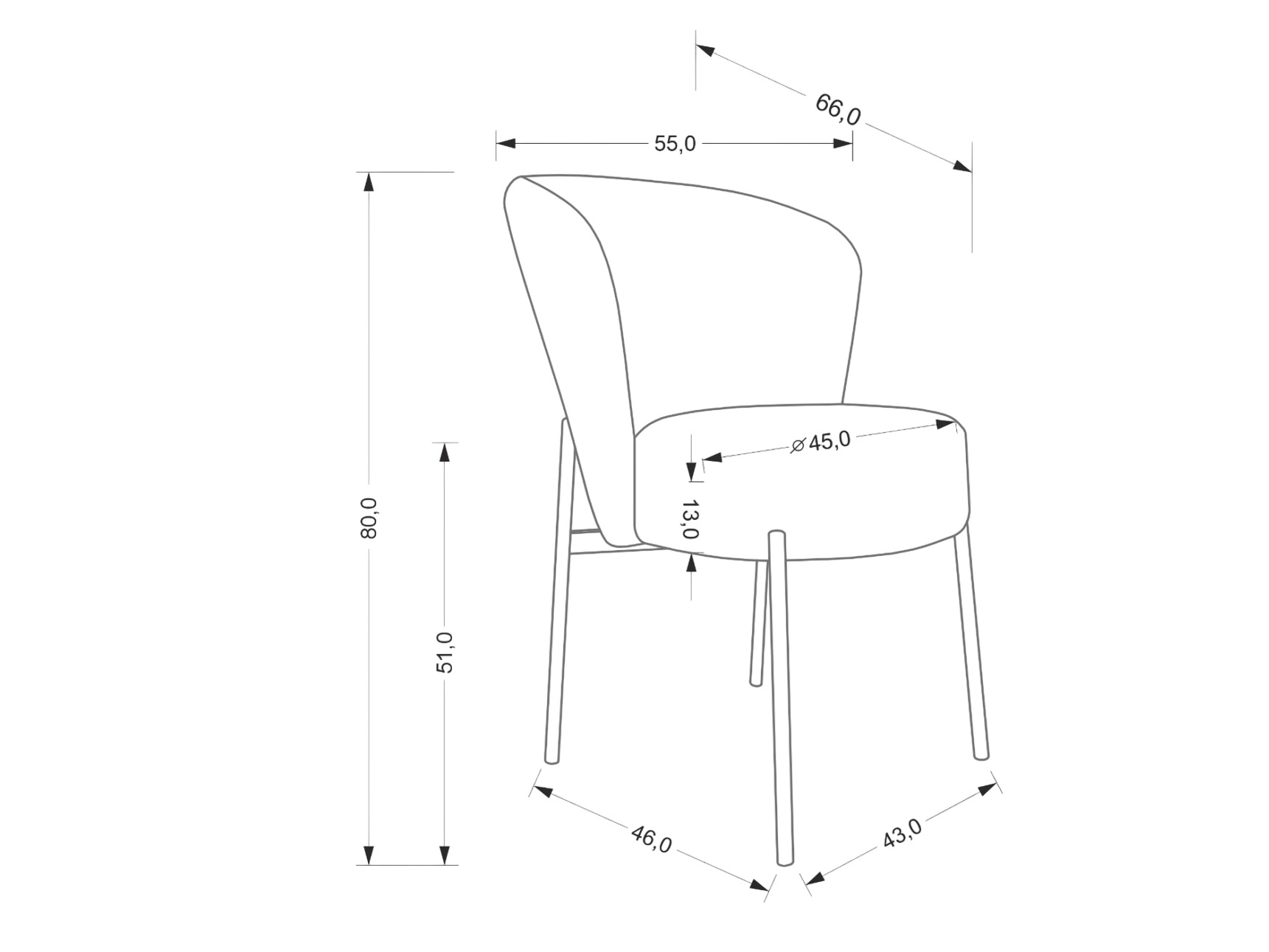 Stolica Houston 2034 (Svijetla maslina)