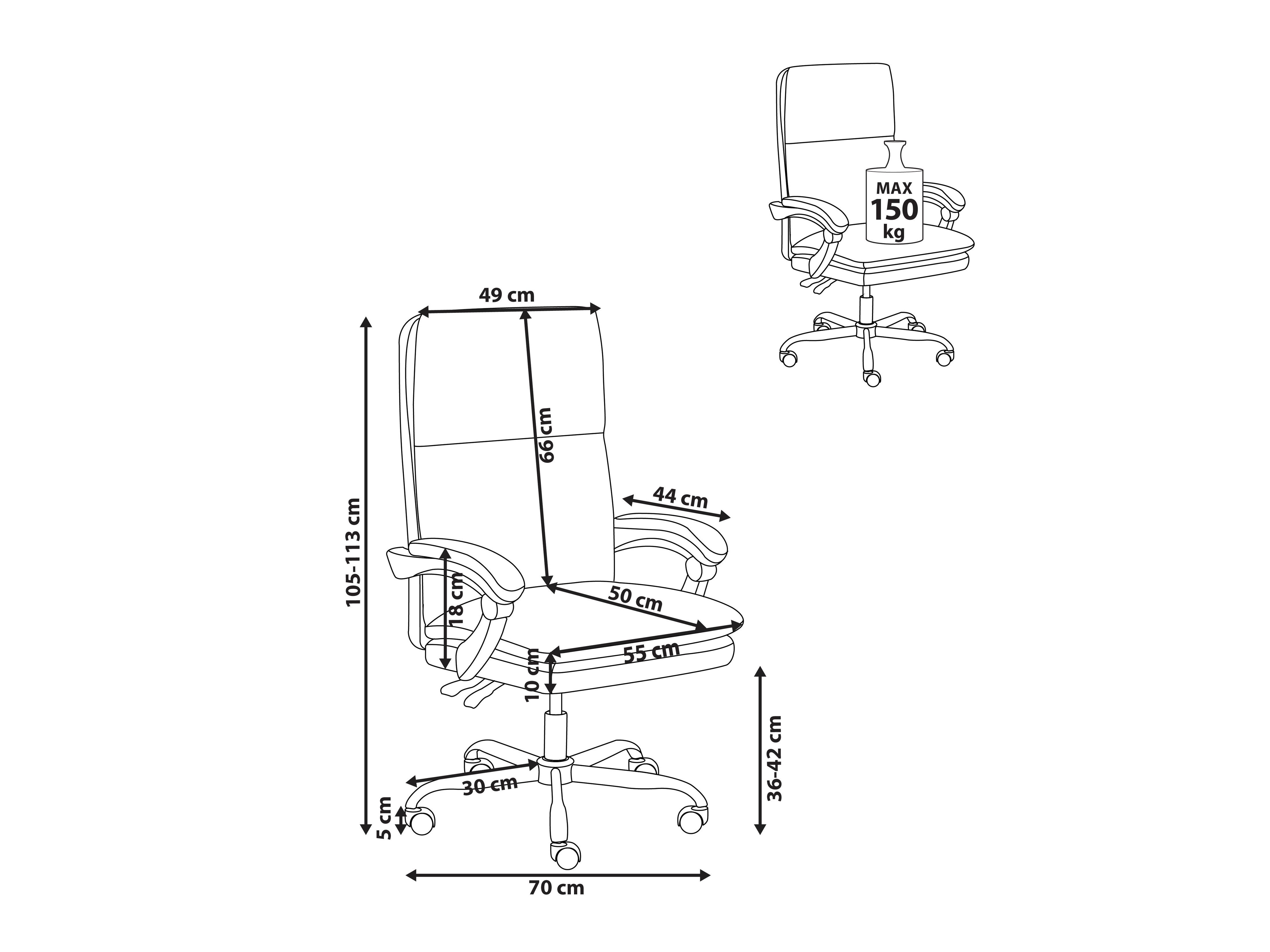 Uredska stolica Berwyn 2762 (Crna)