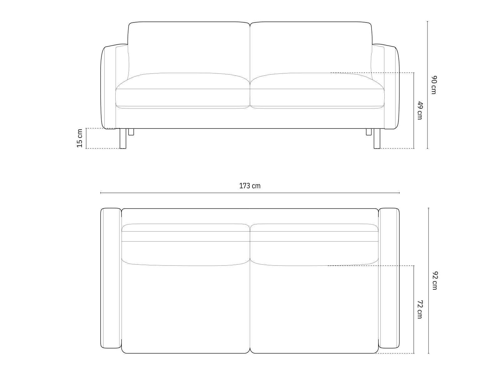 Sofa Delavie 101 (Paris Cream)