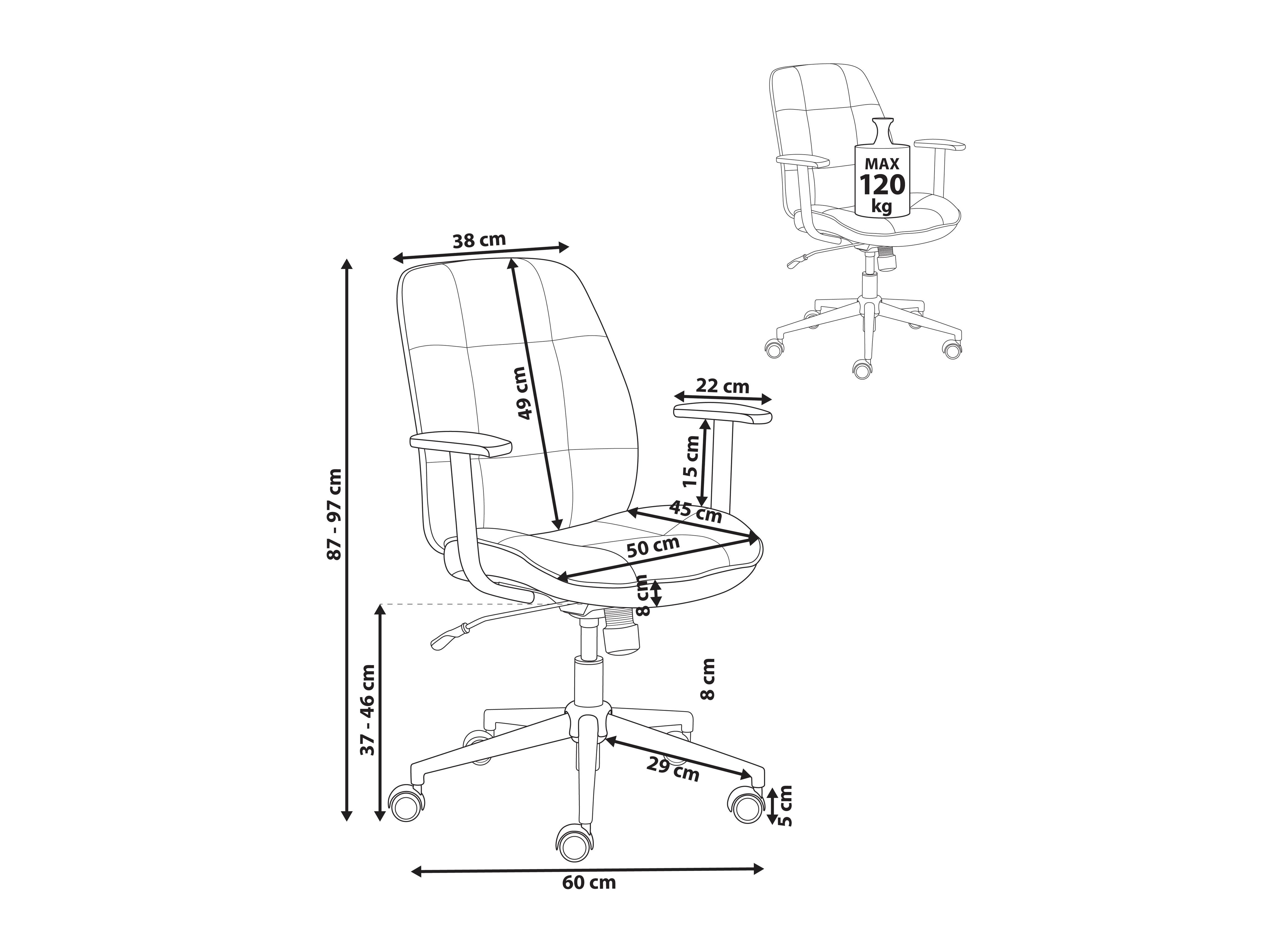 Uredska stolica Berwyn 2764 (Siva)