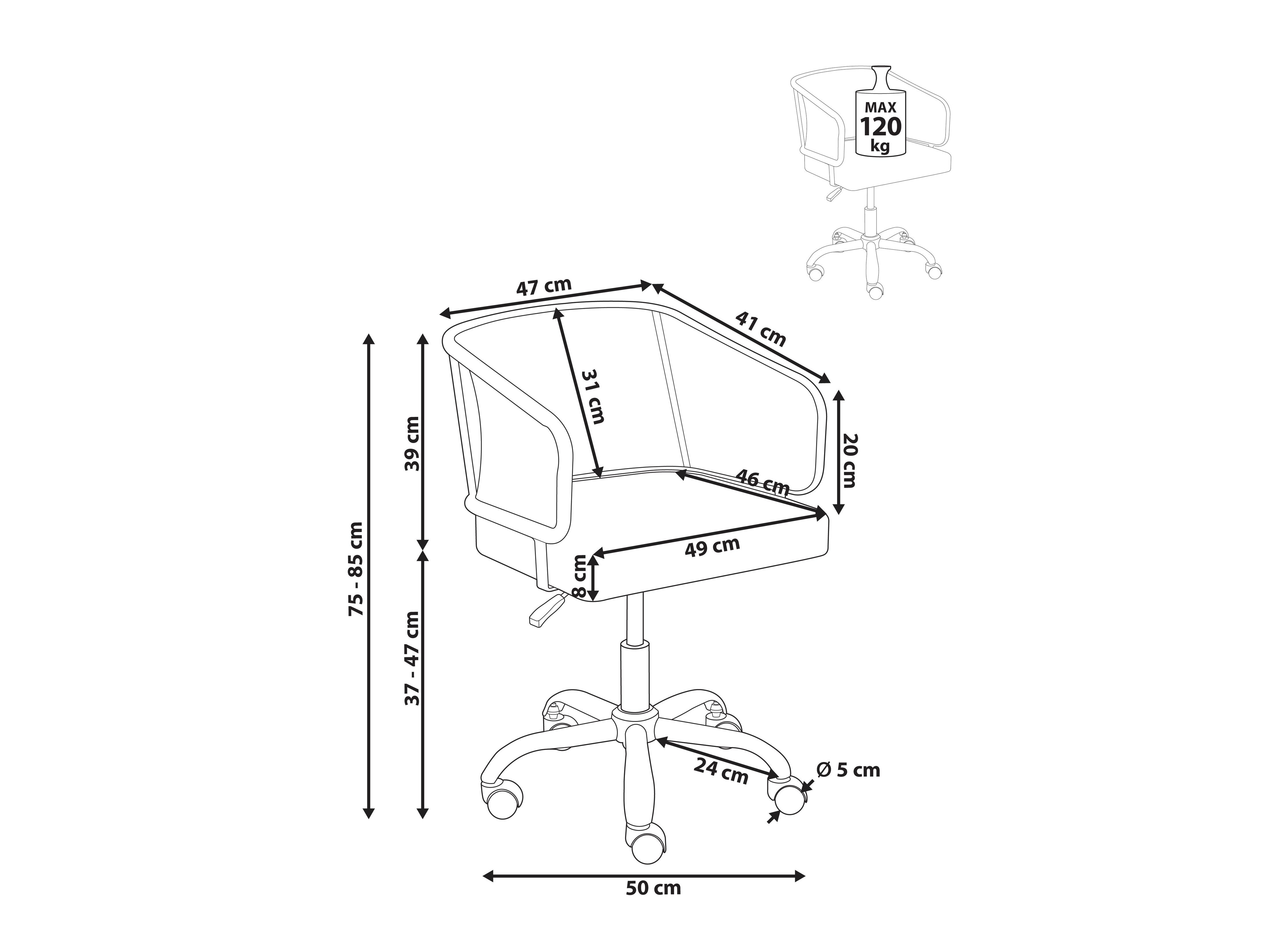 Uredska stolica Berwyn 2767 (Smeđa)
