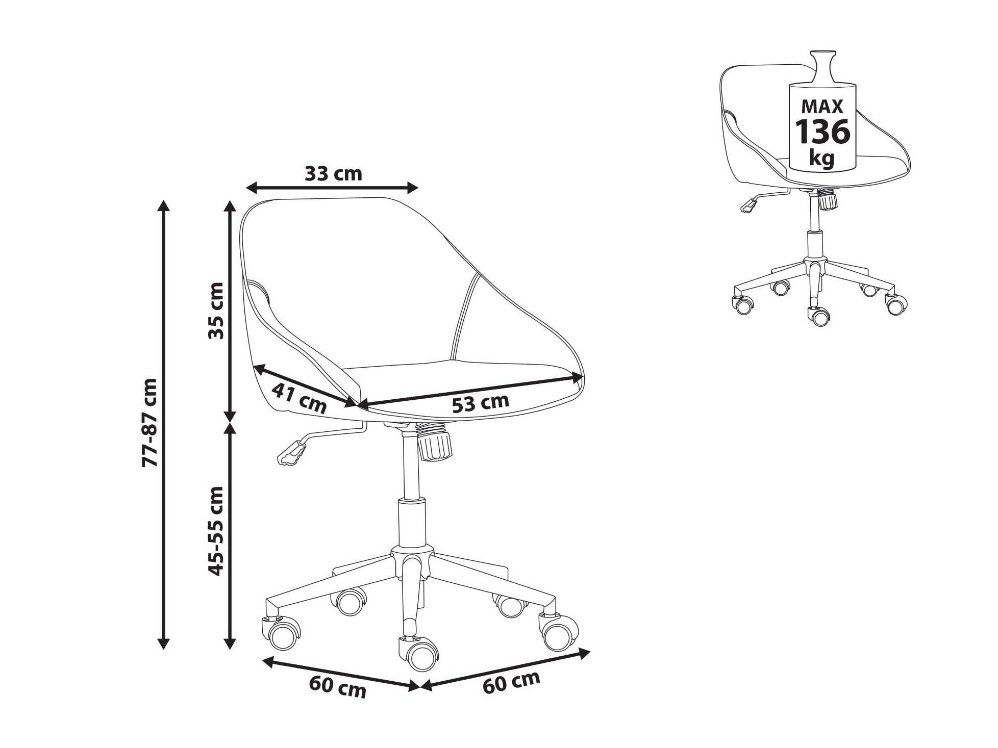 Uredska stolica Berwyn 2770 (Crna + Smeđa)