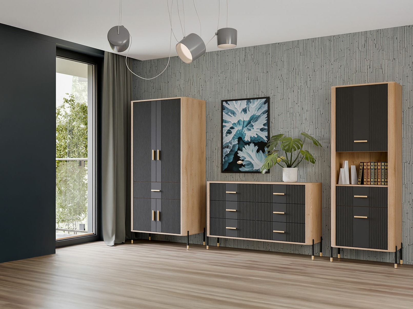 Polica Flosora 131 (Antracit)