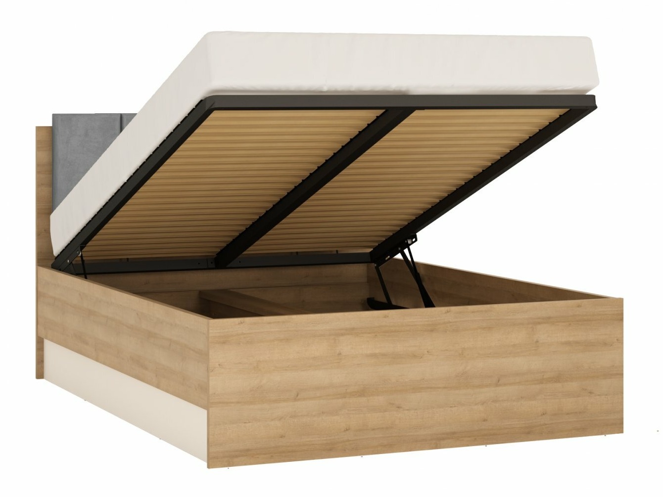 Set za spavaću sobu Feldeli 122 (Riviera hrast + Sjajno bijela)