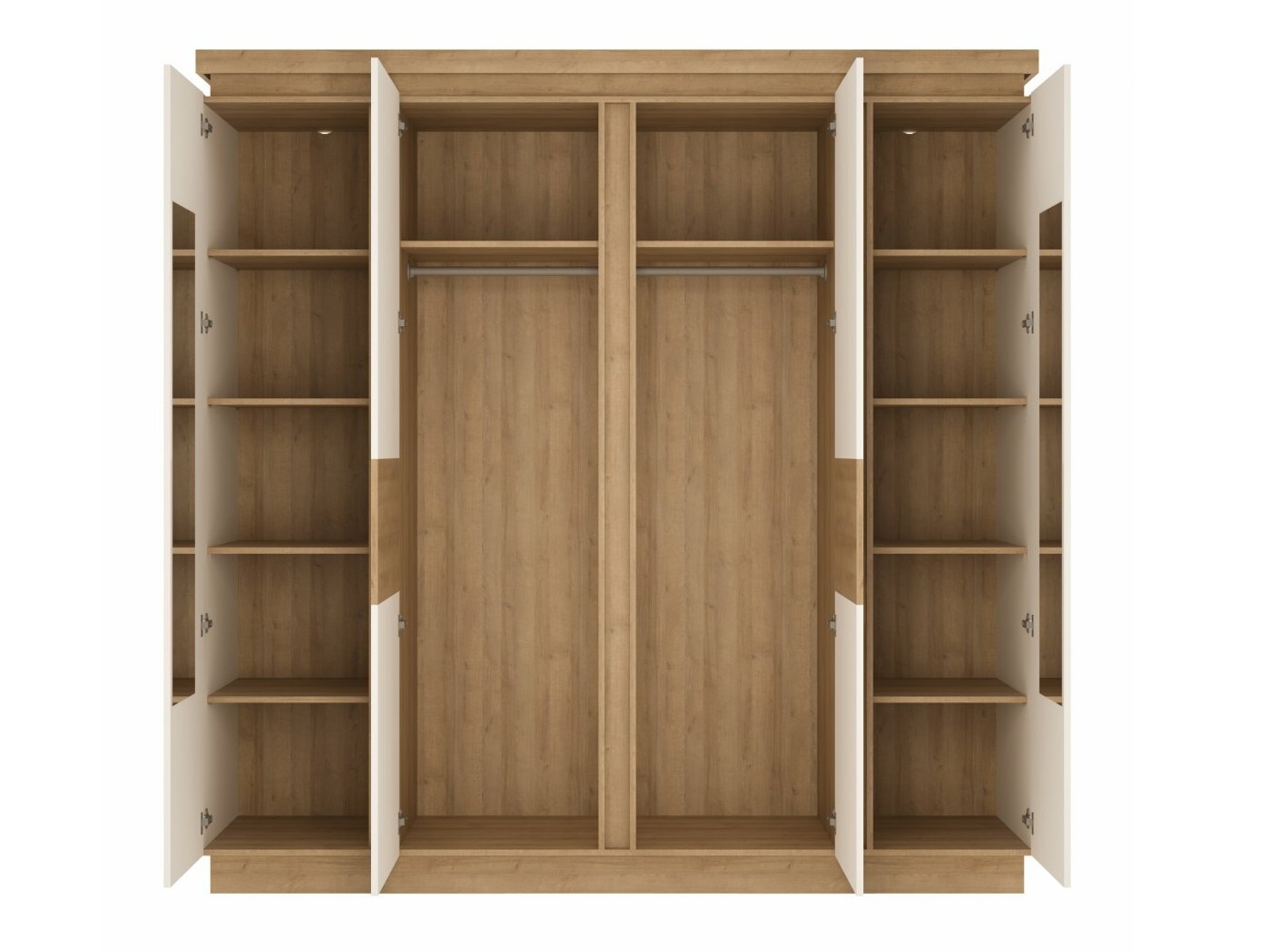 Set za spavaću sobu Feldeli 122 (Riviera hrast + Sjajno bijela)