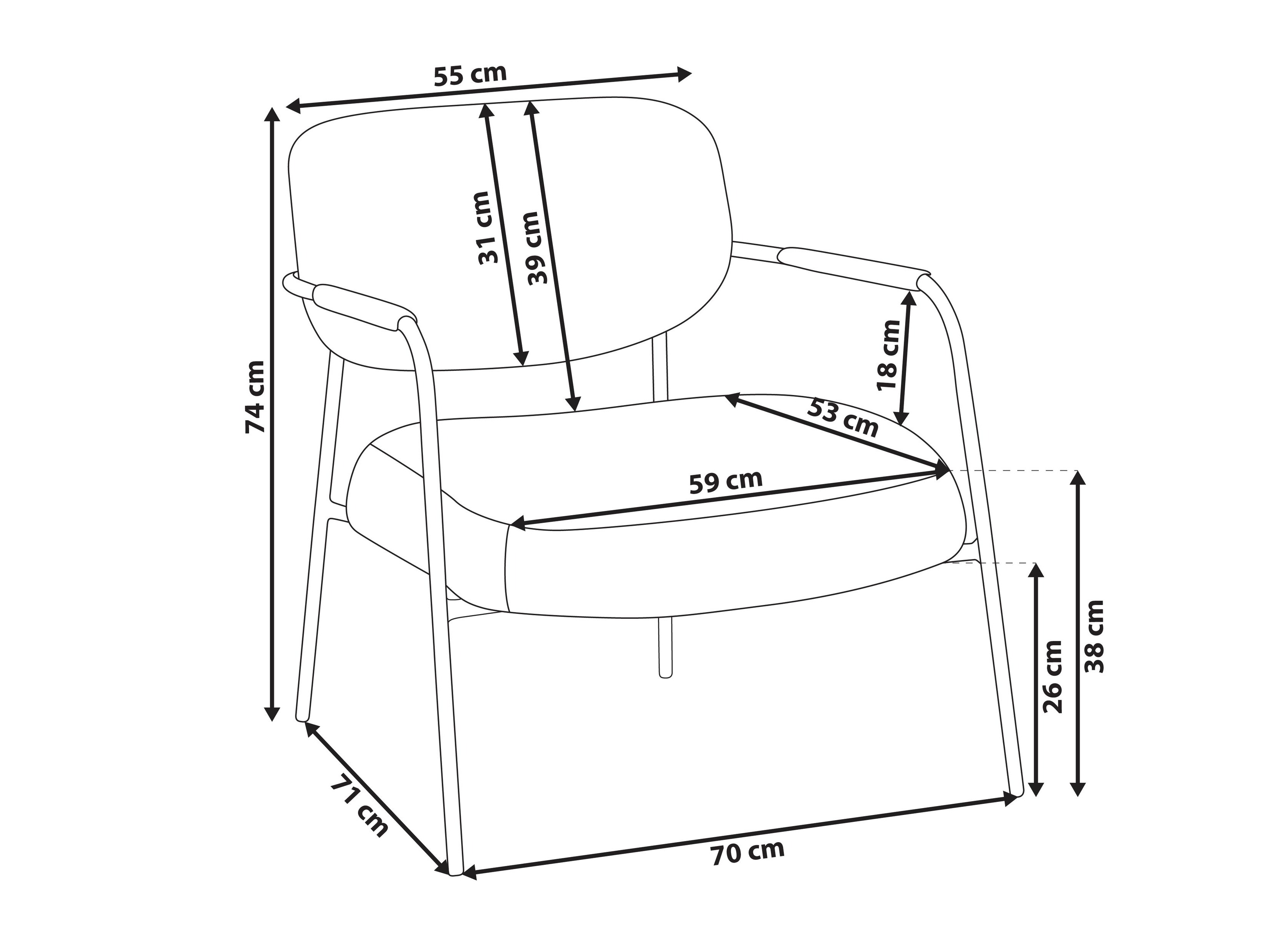 Fotelja Berwyn 2788 (Svijetlo bež)