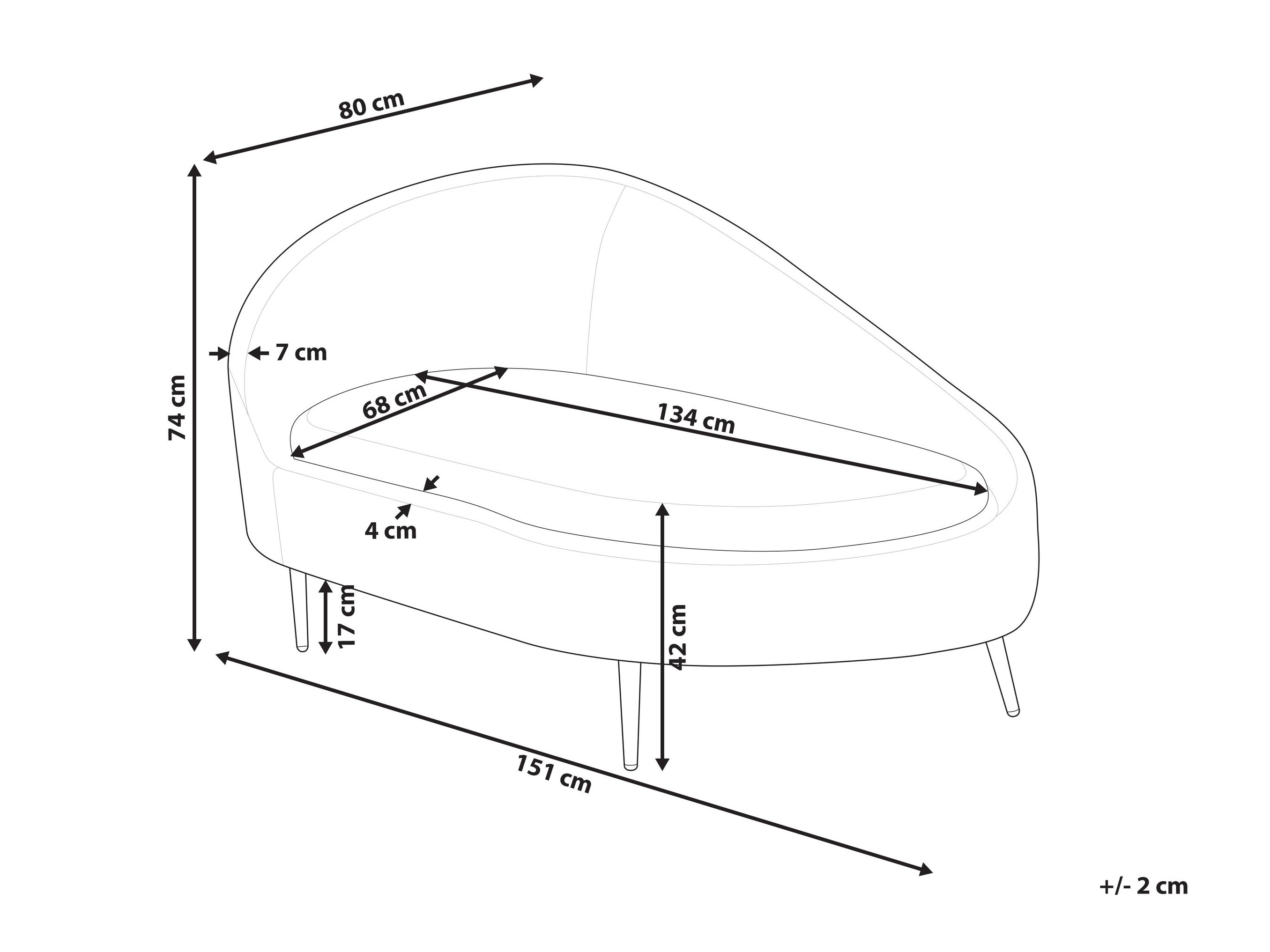 Ležaj Berwyn 2787 (Narančasta)