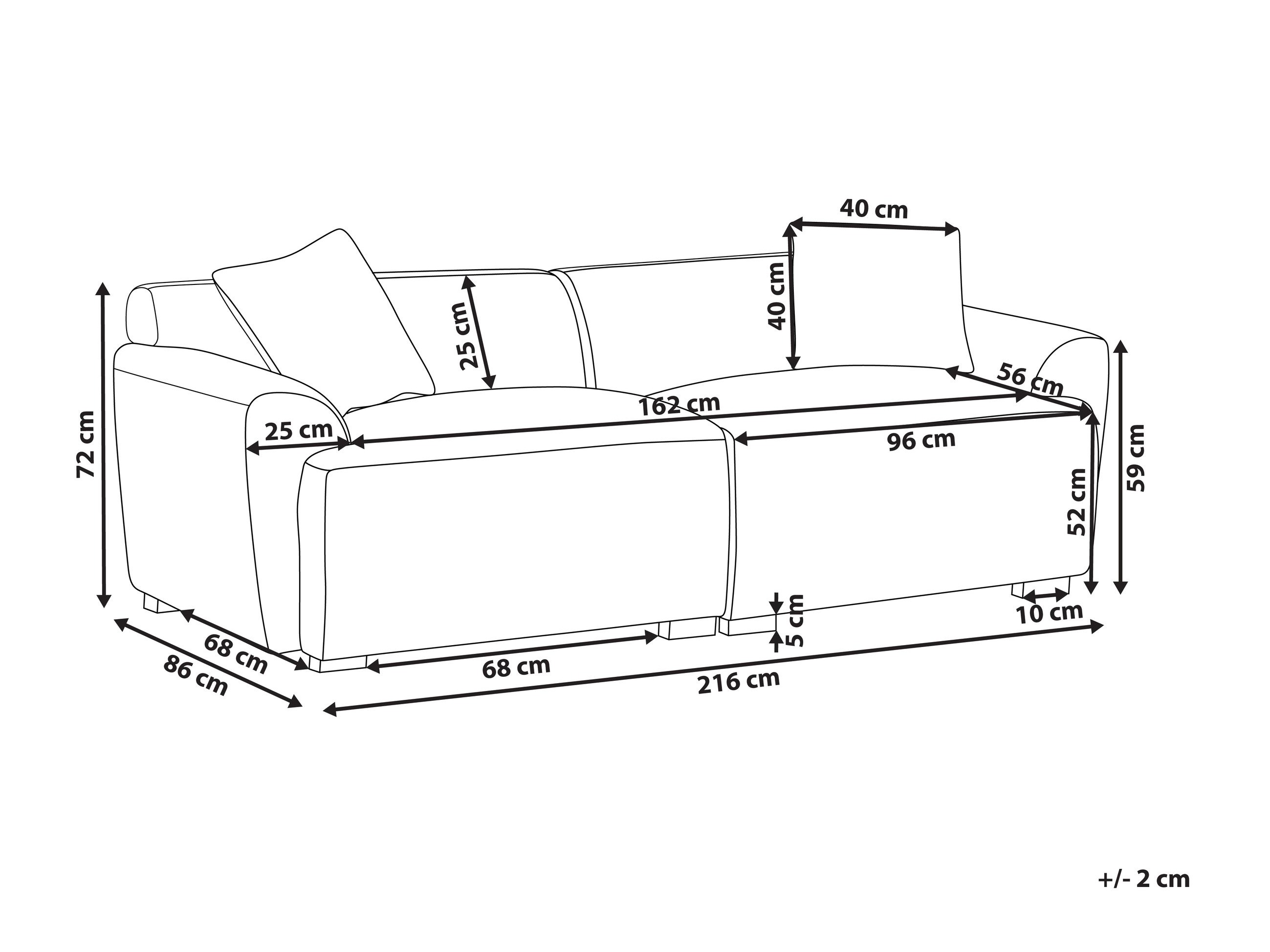 Kauč Berwyn 2796 (Bijela)
