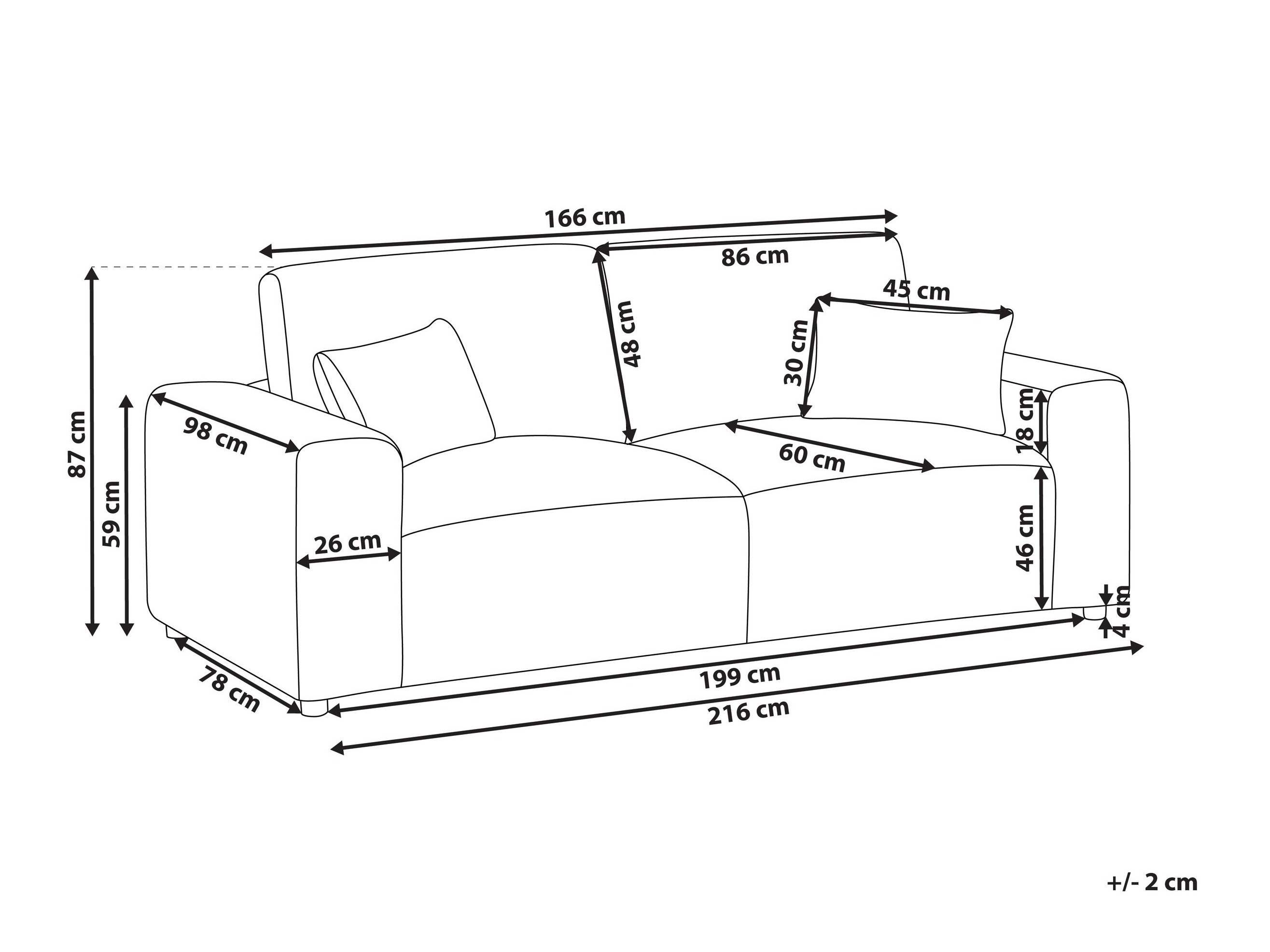 Kauč Berwyn 2797 (Siva)