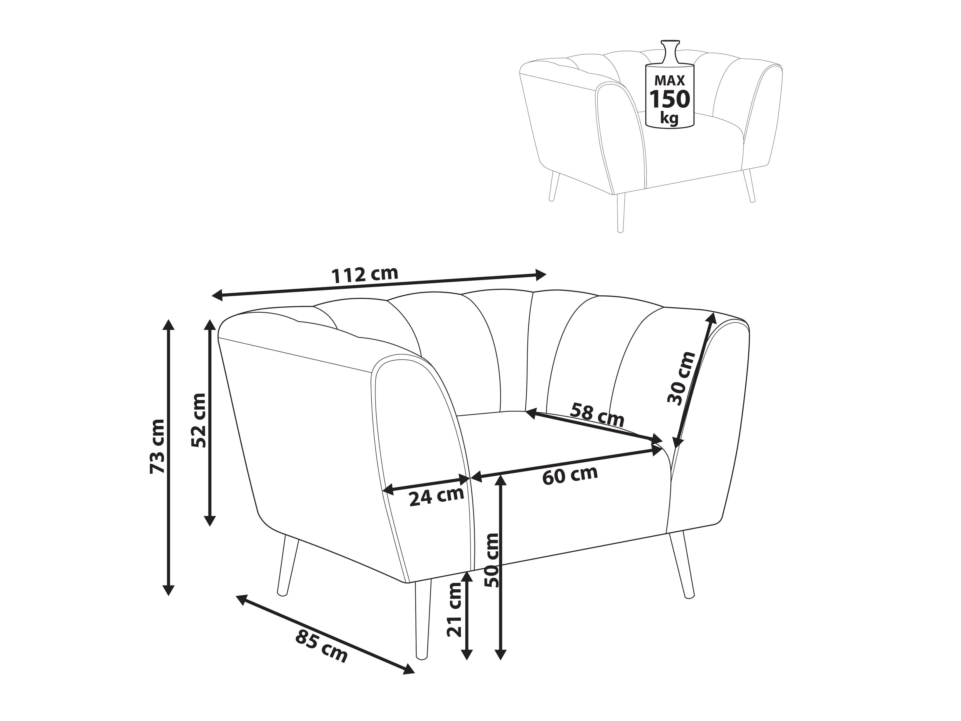 Fotelja Berwyn 2806 (Zelena)