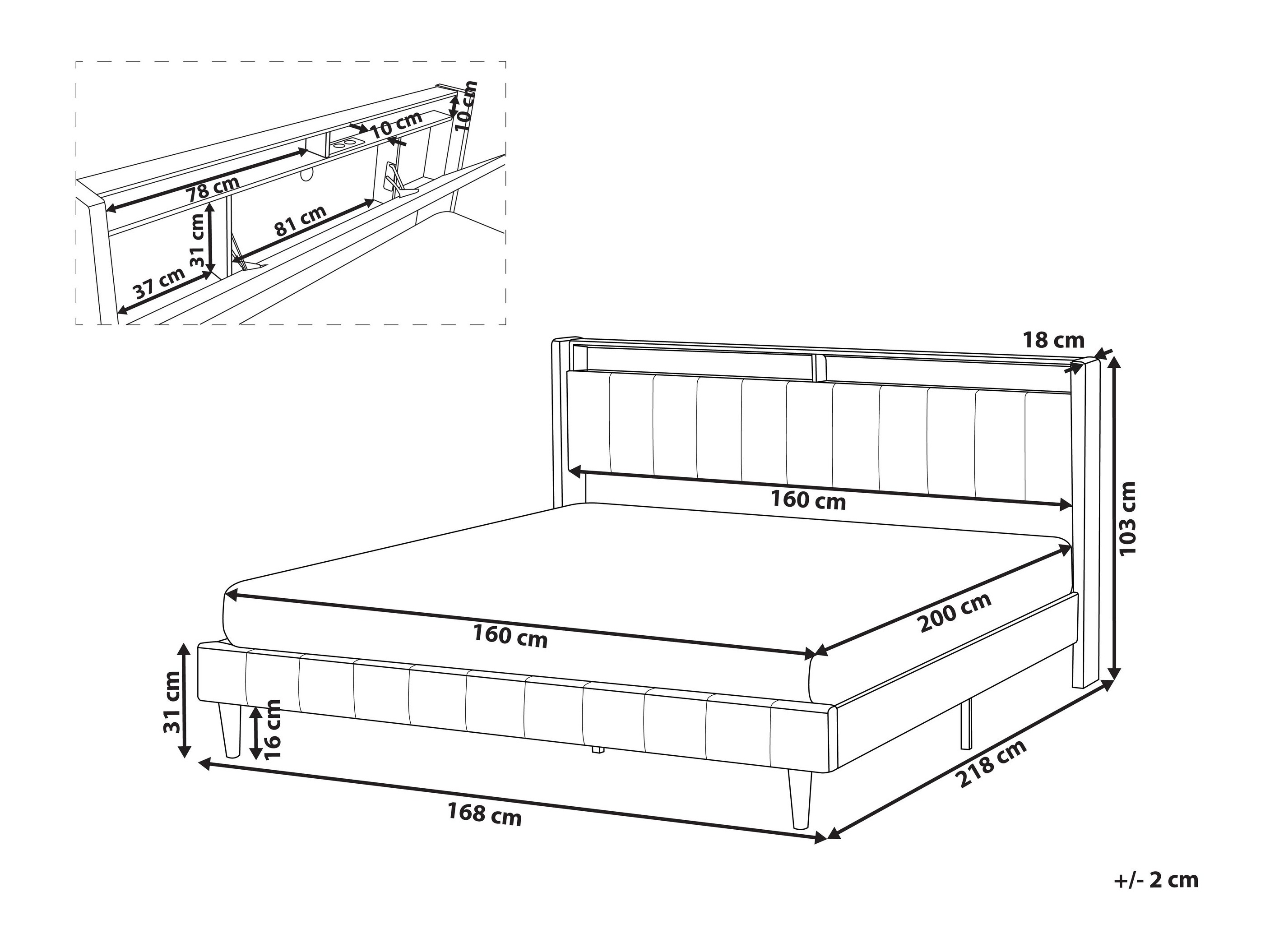 Krevet Berwyn 2804 (Bež)