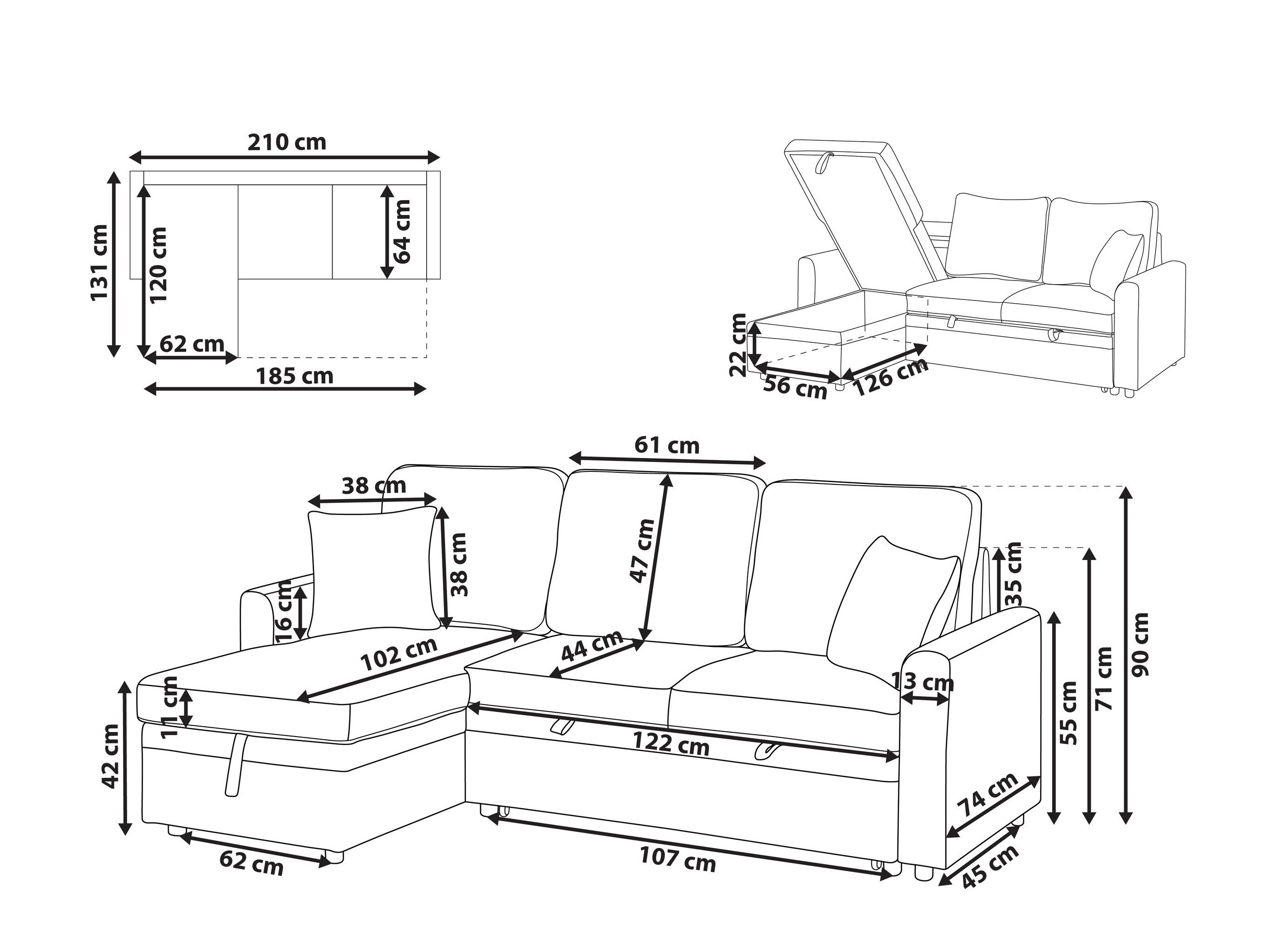 Kutna garnitura Berwyn 2805 (Siva)