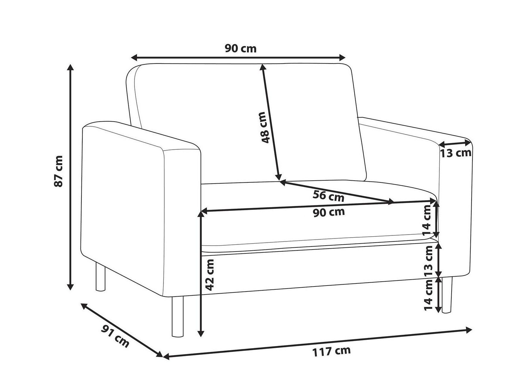 Fotelja Berwyn 766 (Tamnozelena)