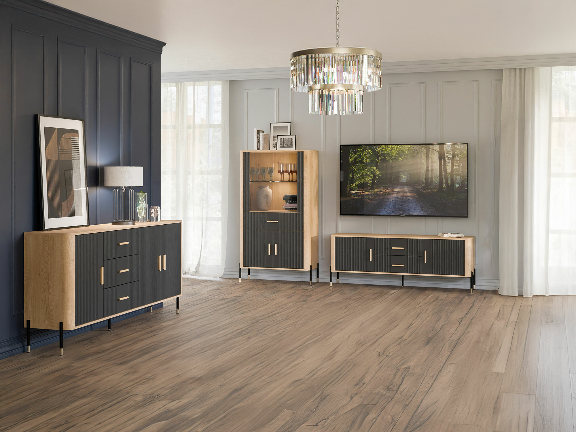 Set za dnevni boravak Flosora 147 (Antracit)