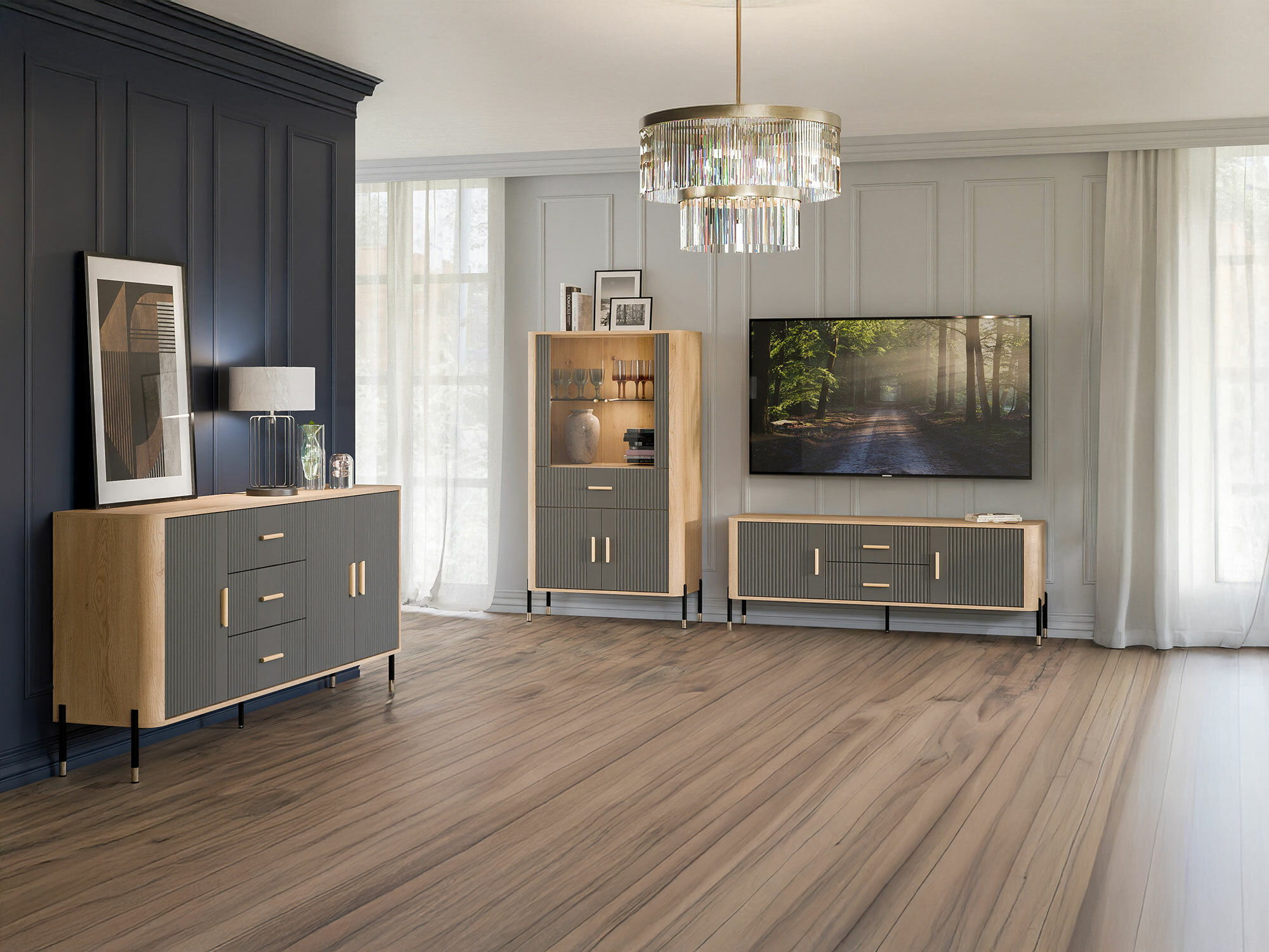 Set za dnevni boravak Flosora 147 (Siva)