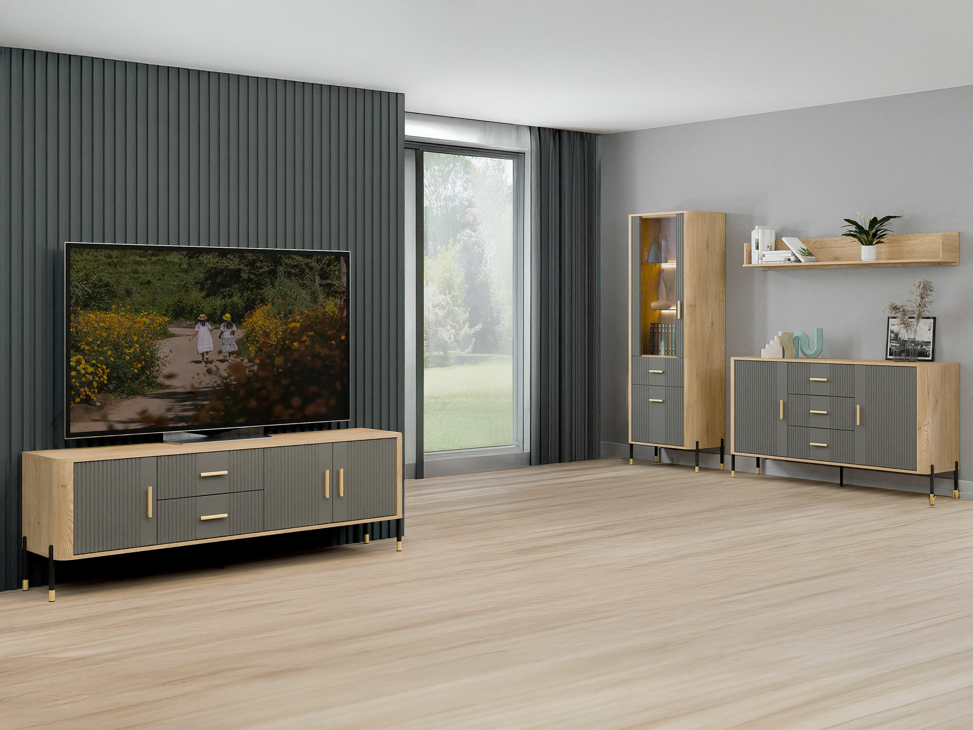 Set za dnevni boravak Flosora 148 (Siva)