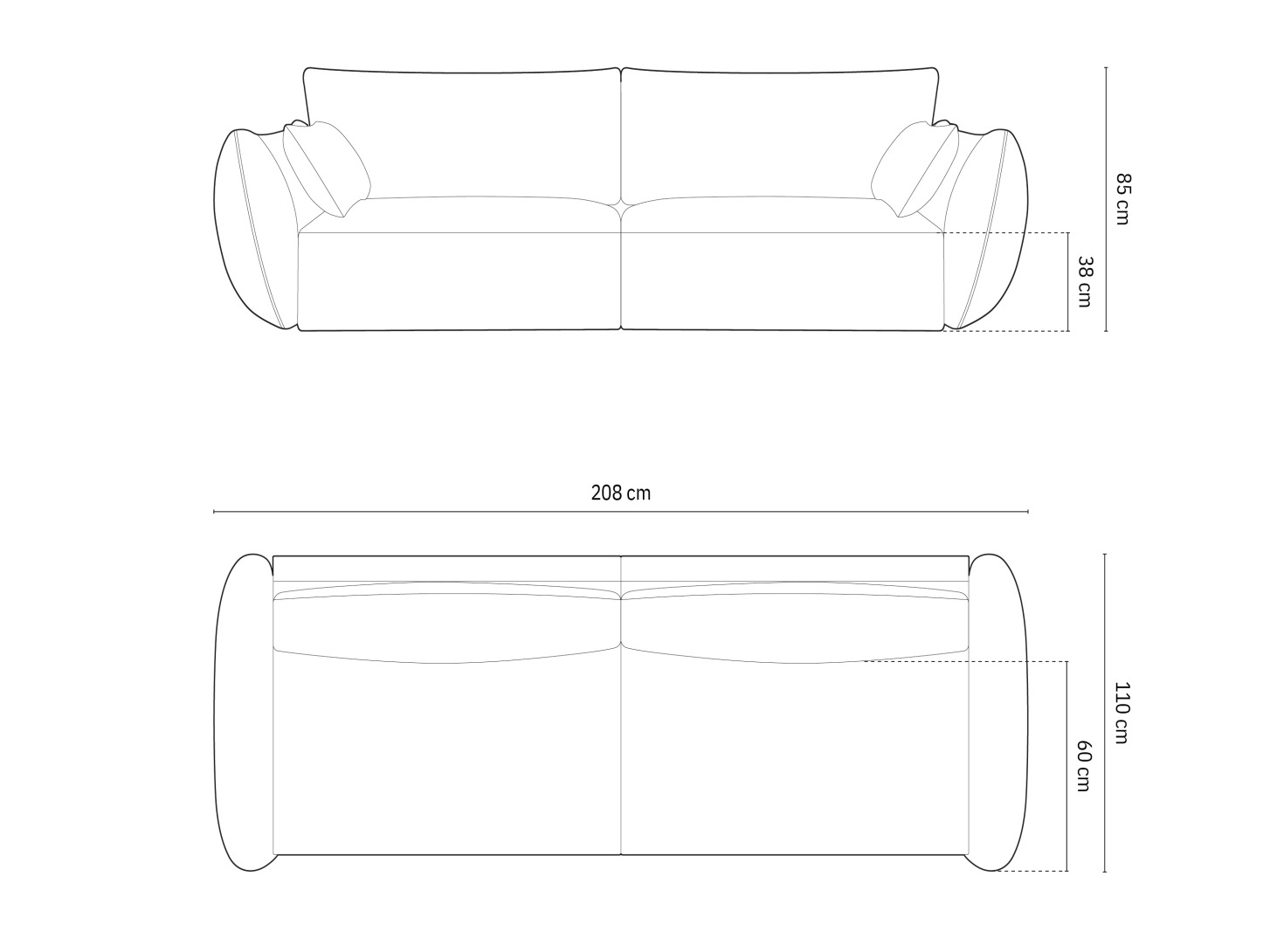 Sofa Delflou 101 (Bluvel 78)