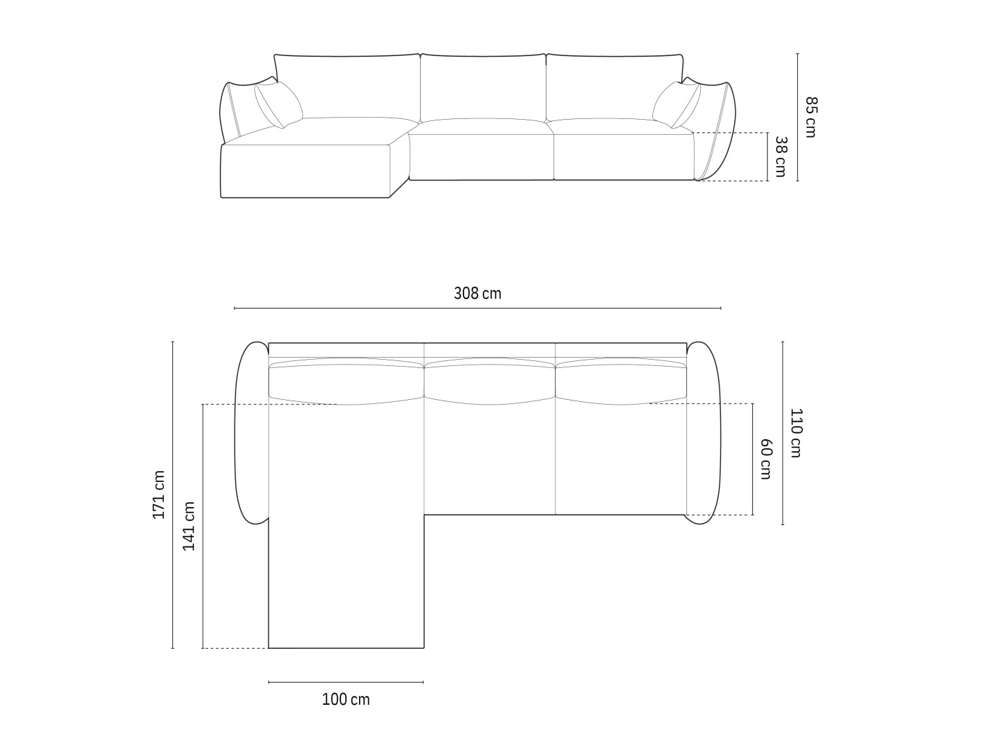 Kutna garnitura Belenoe 105 (Bluvel 40)