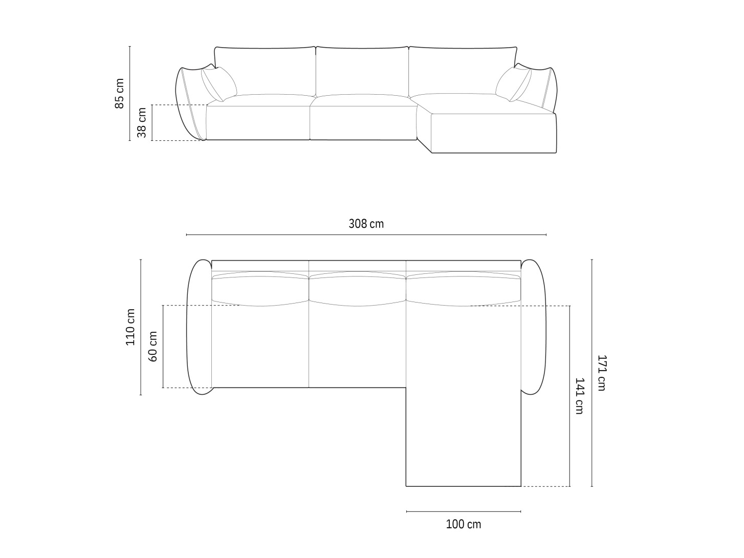 Kutna garnitura Belenoe 105 (Bluvel 40)