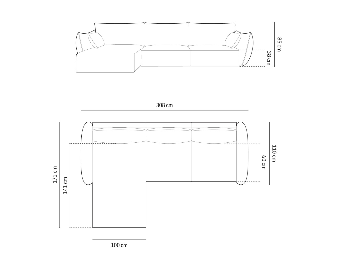 Kutna garnitura Delflou 105 (Bluvel 86)