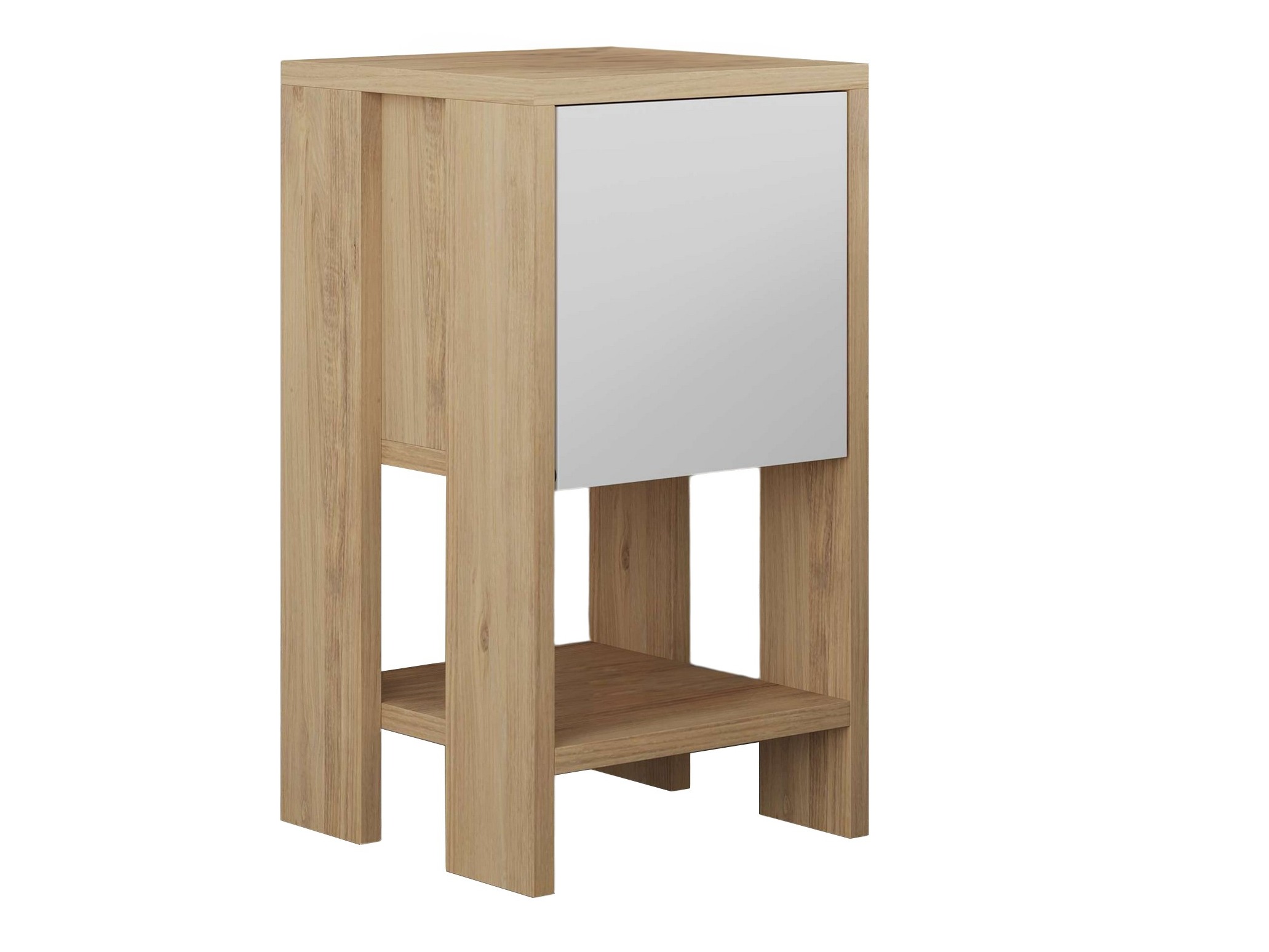 Noćni ormarić Kailua 398 (Hrast + Bijela)