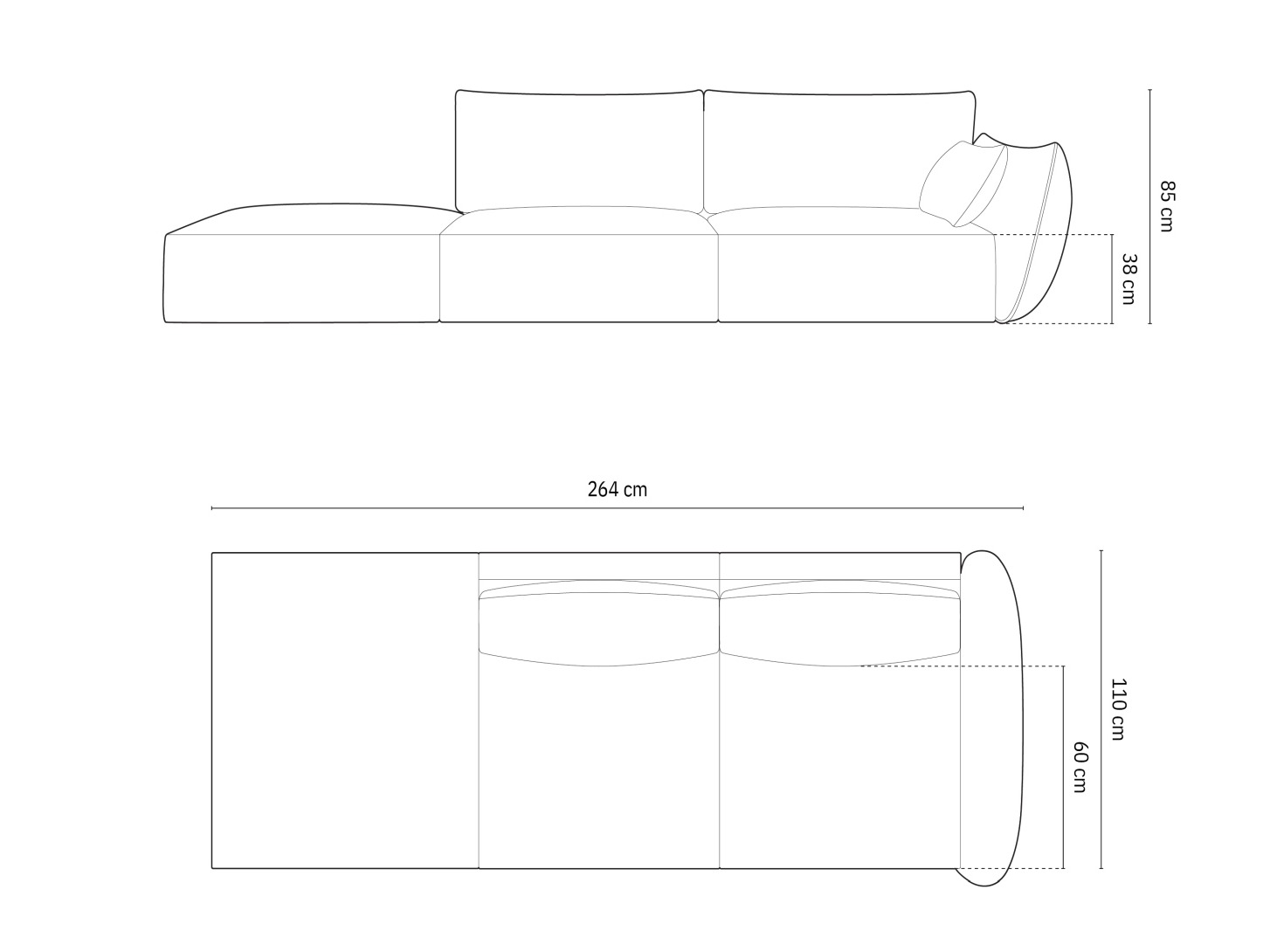 Sofa Delflou 106 (Bluvel 86)
