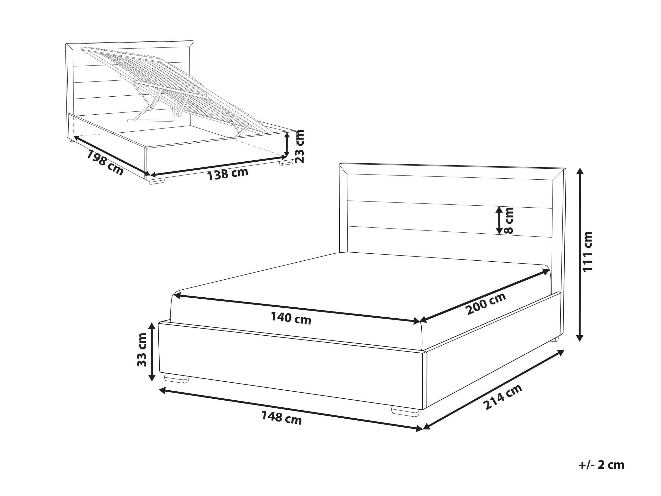 Krevet Berwyn 1218 (Svijetlo bež)