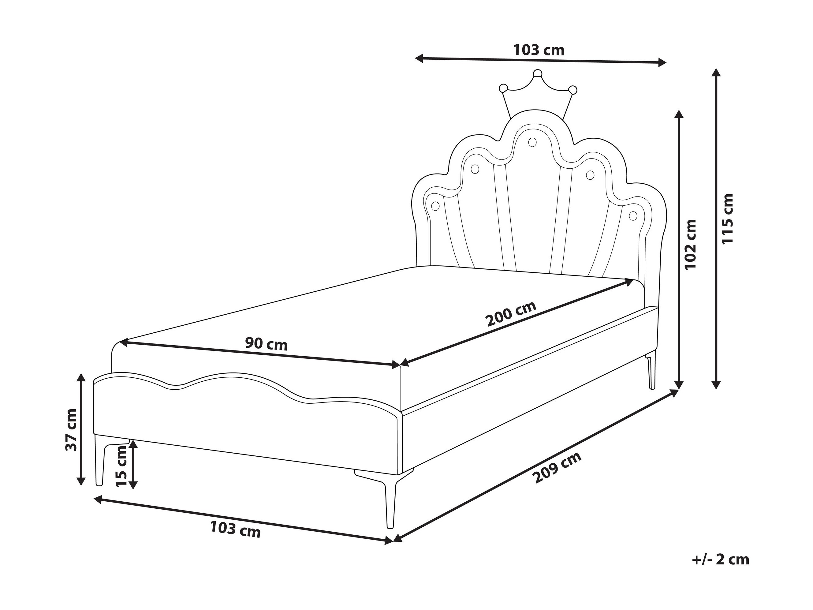 Krevet Berwyn 2812 (Bijela)