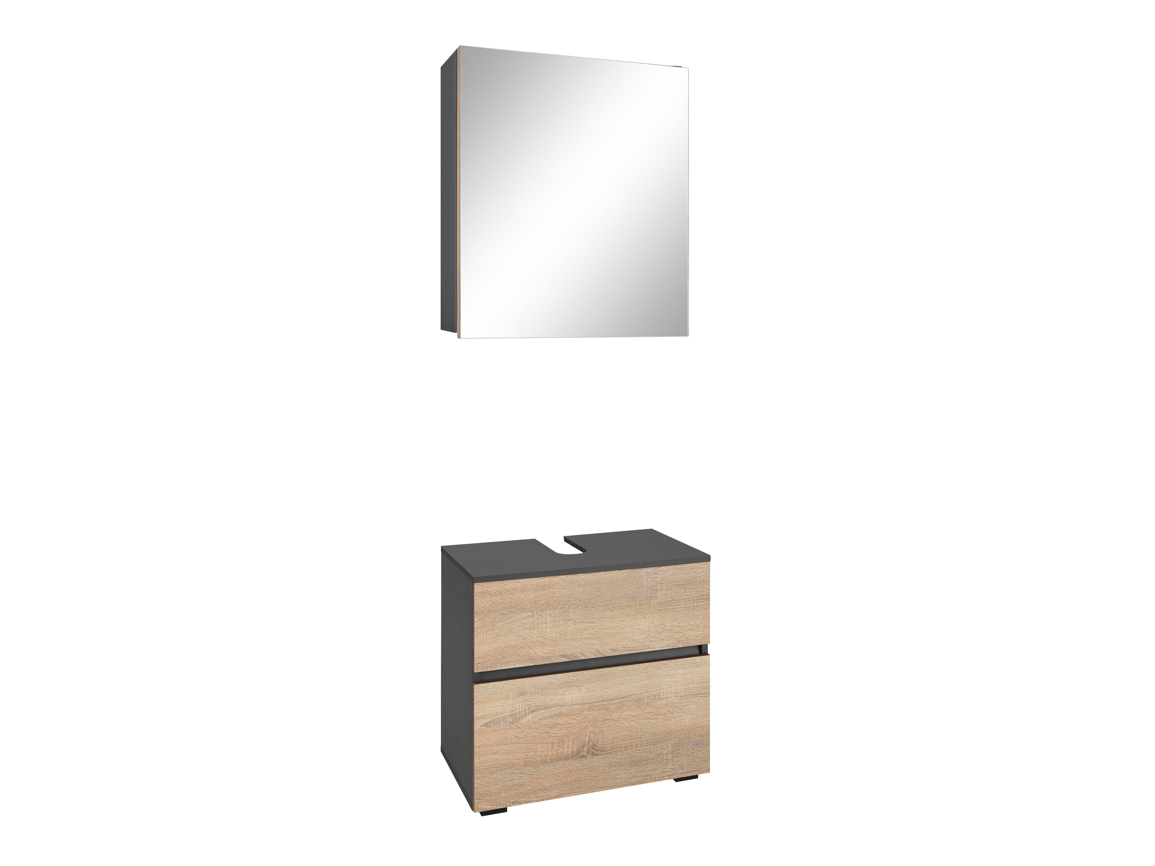 Kupaonski namještaj Soncamu 117 (Antracit + Hrast)