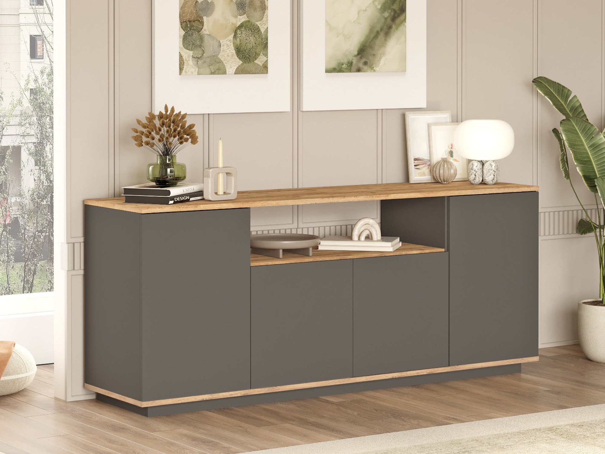 Ormarić Kailua 2660 (Antracit + Bor)