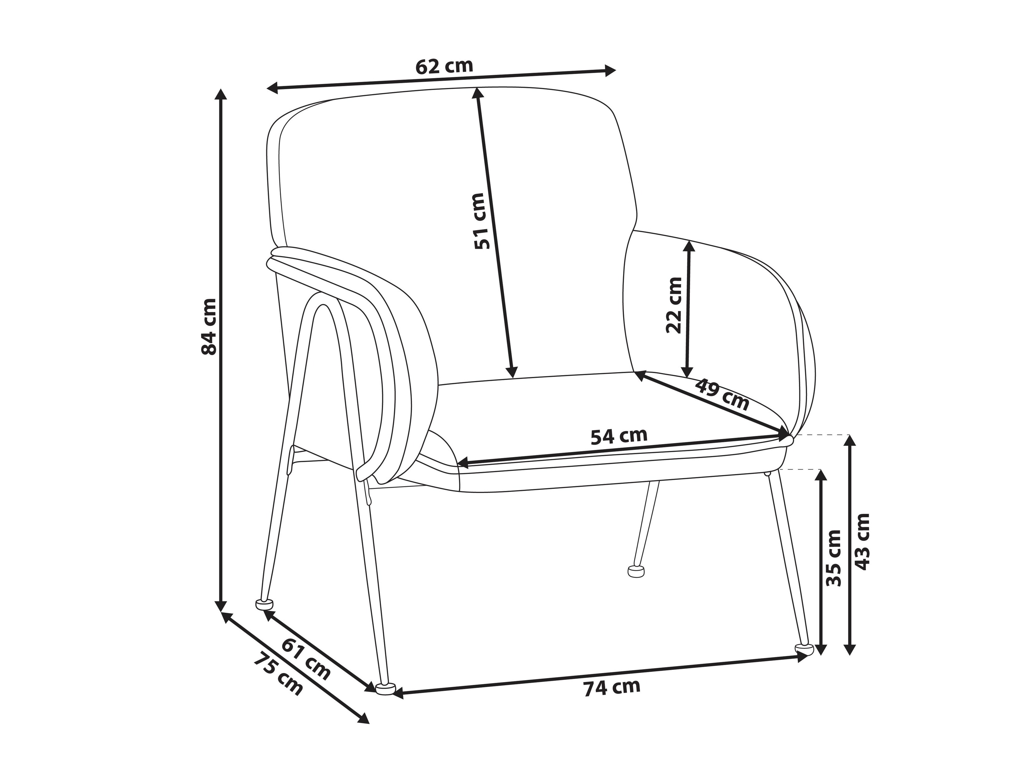 Fotelja Berwyn 2815 (Siva)