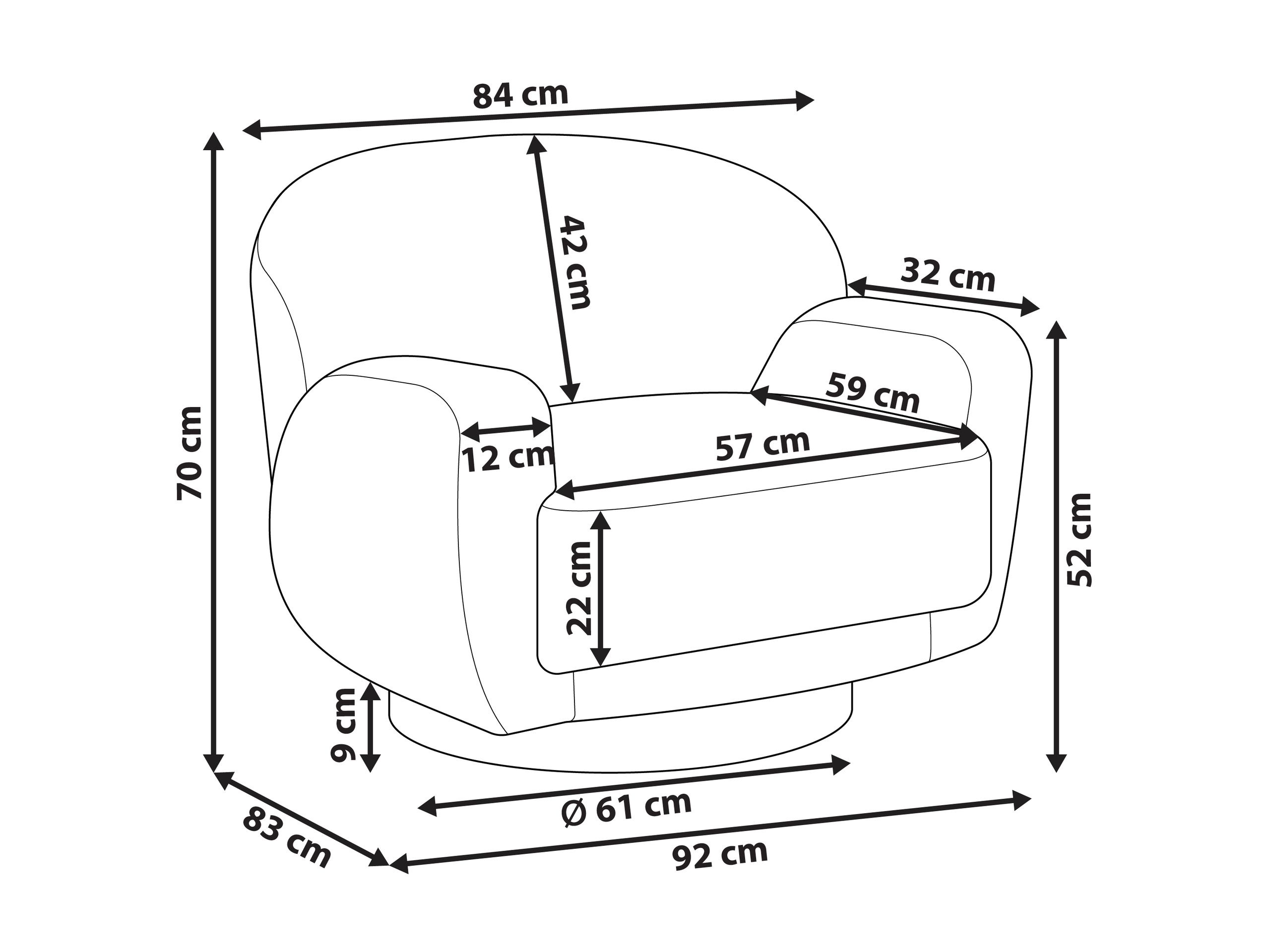 Fotelja Berwyn 2817 (Tirkizna)