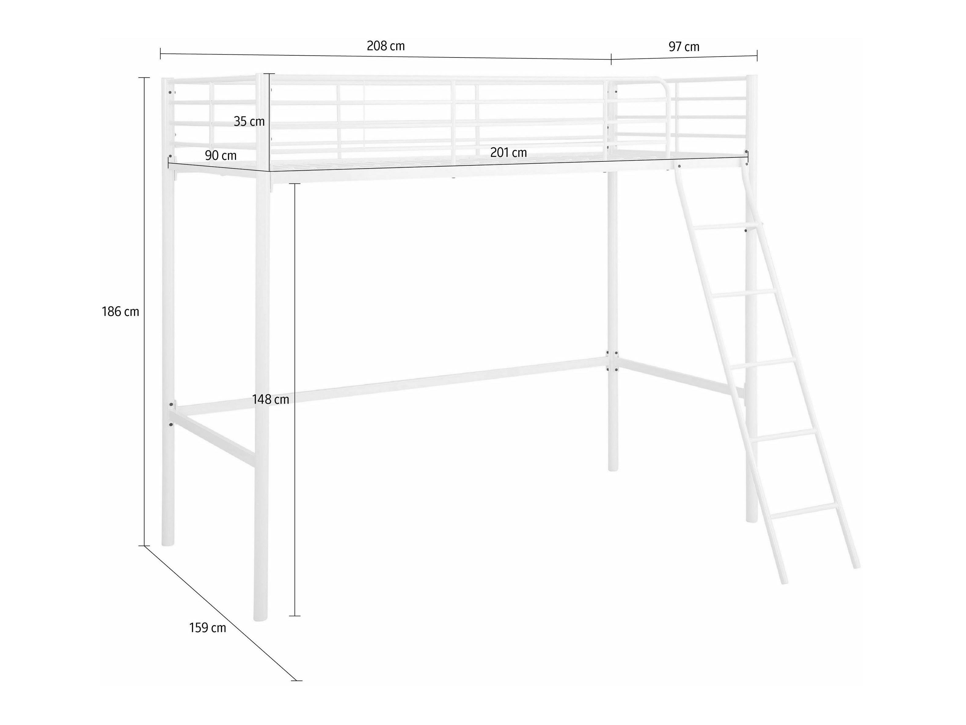 Krevet na platformi Denton 1507 (Bijela)