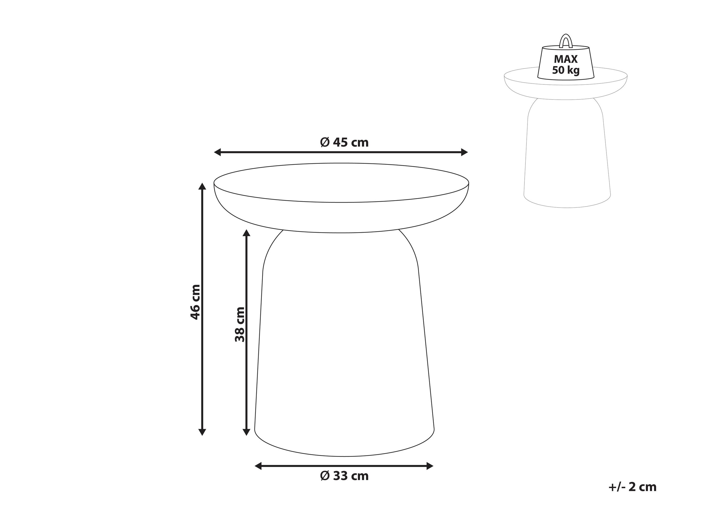 Pomoćni stolić Berwyn 2819 (Taupe)