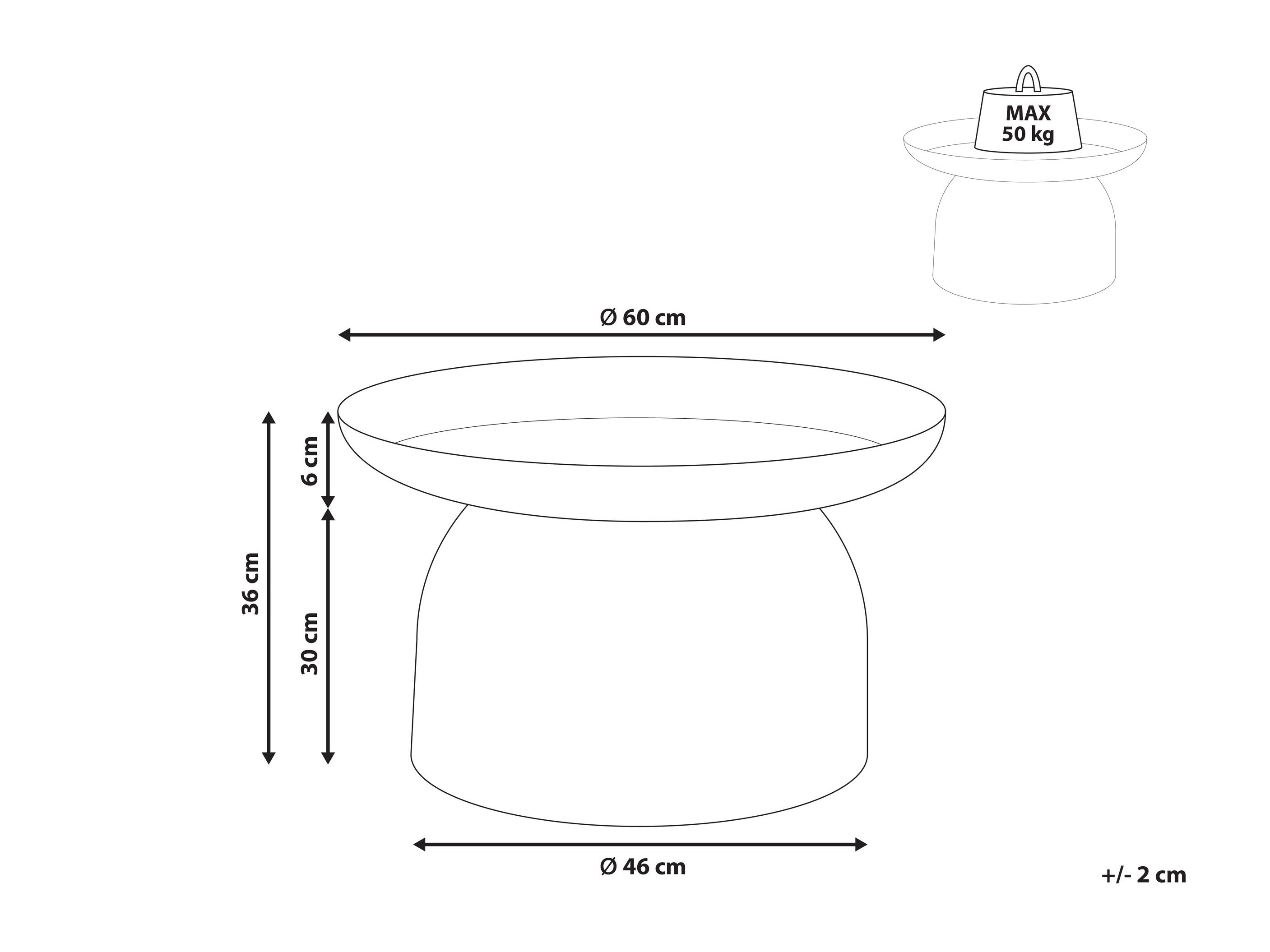 Stolić za kavu Berwyn 2820 (Taupe)