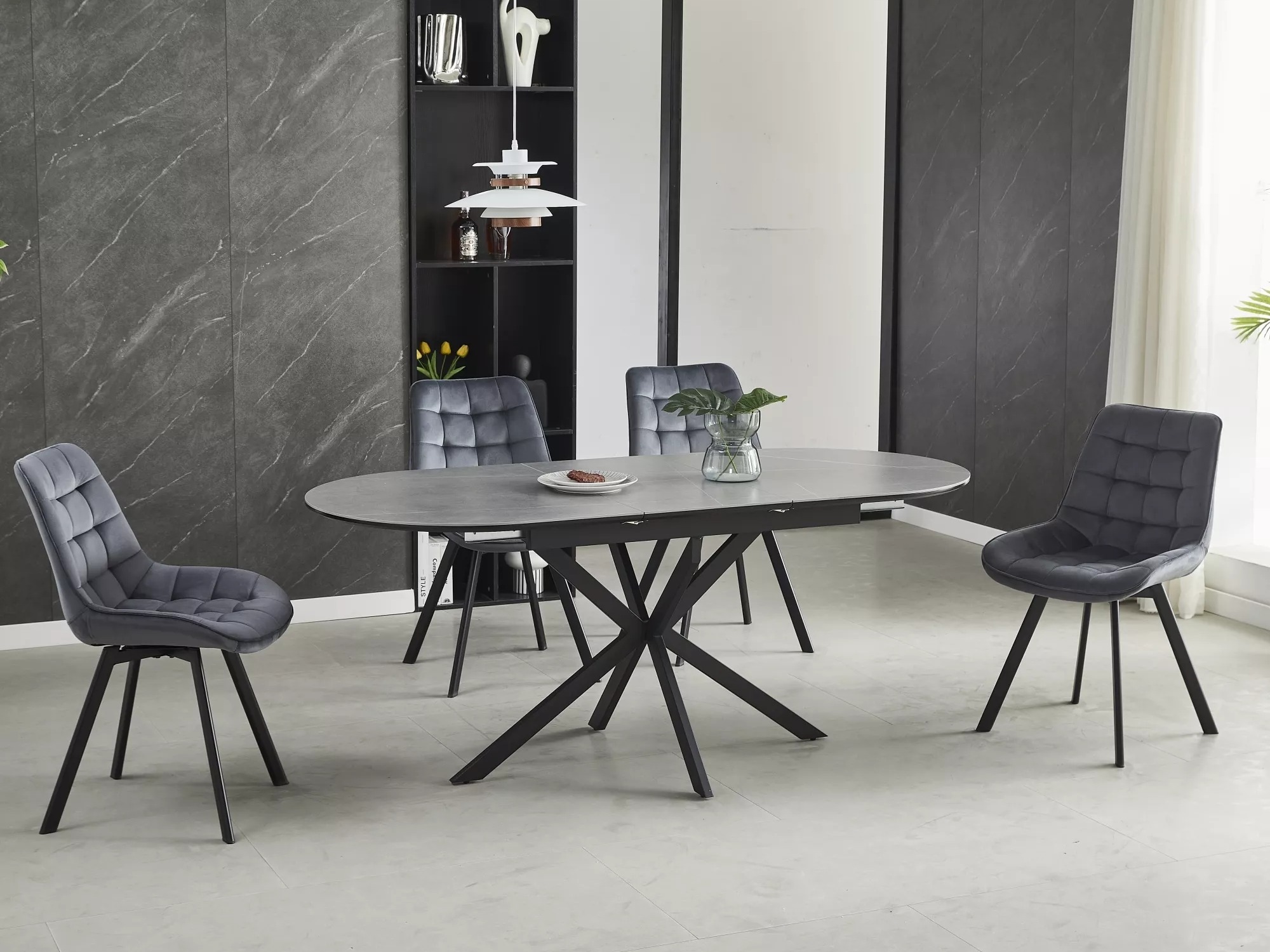 Stol Detroit 862 (Sivi mramor)