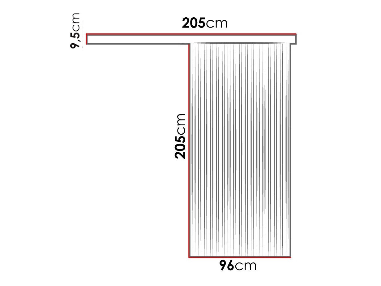 Klizna vrata Dover 203 (Sonoma hrast + Crna)