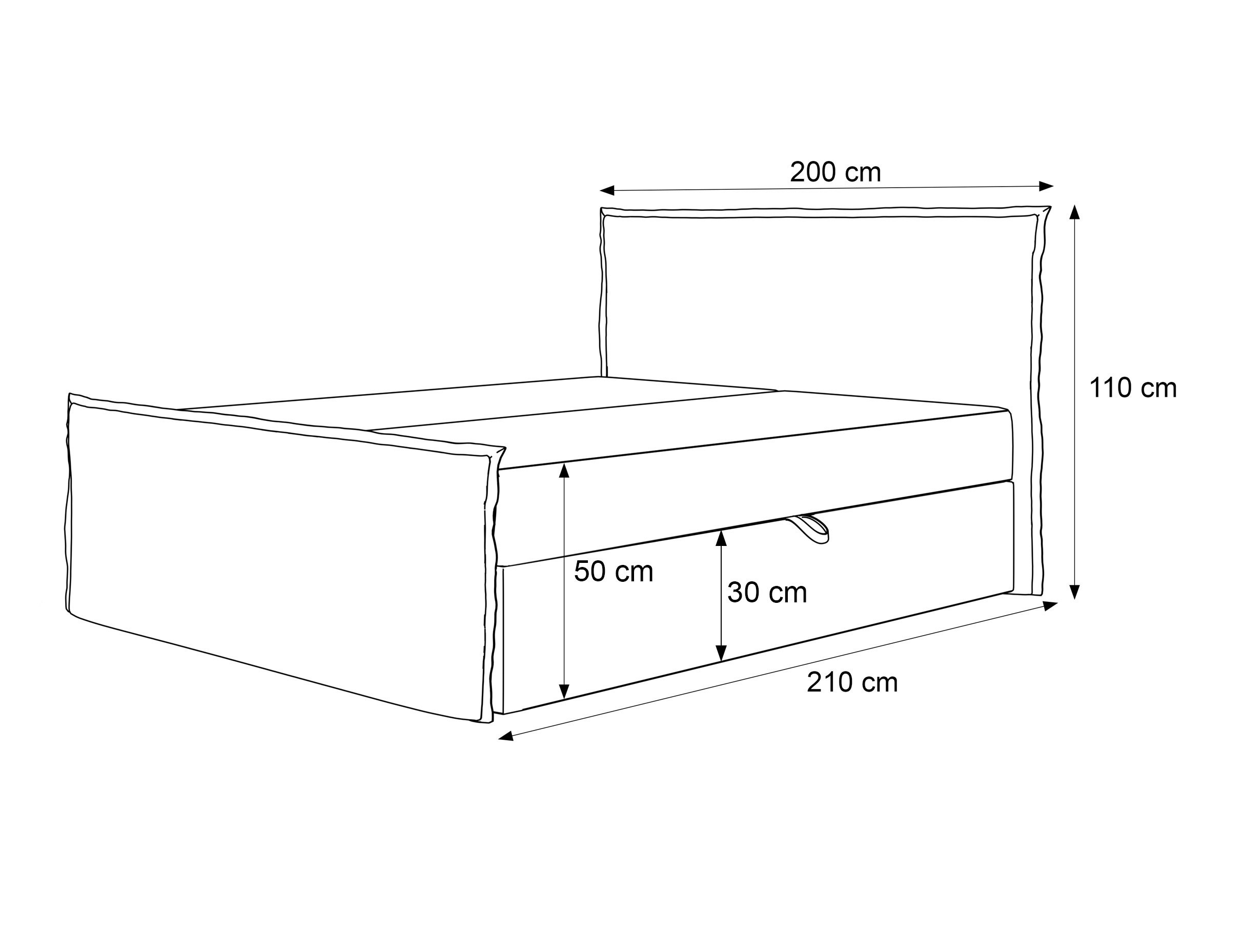 Boxspring krevet Martinez 122 (Moly 03)