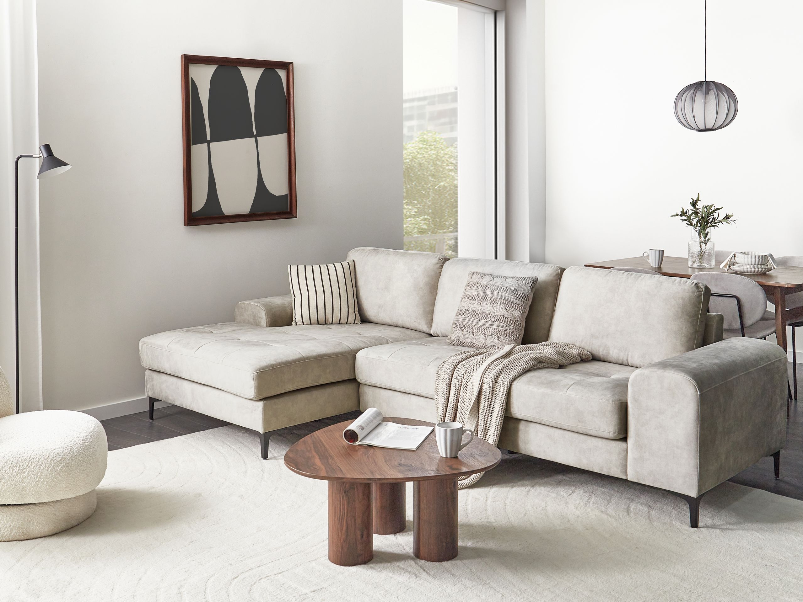 Kutna garnitura Berwyn 2825 (Svijetlo bež)