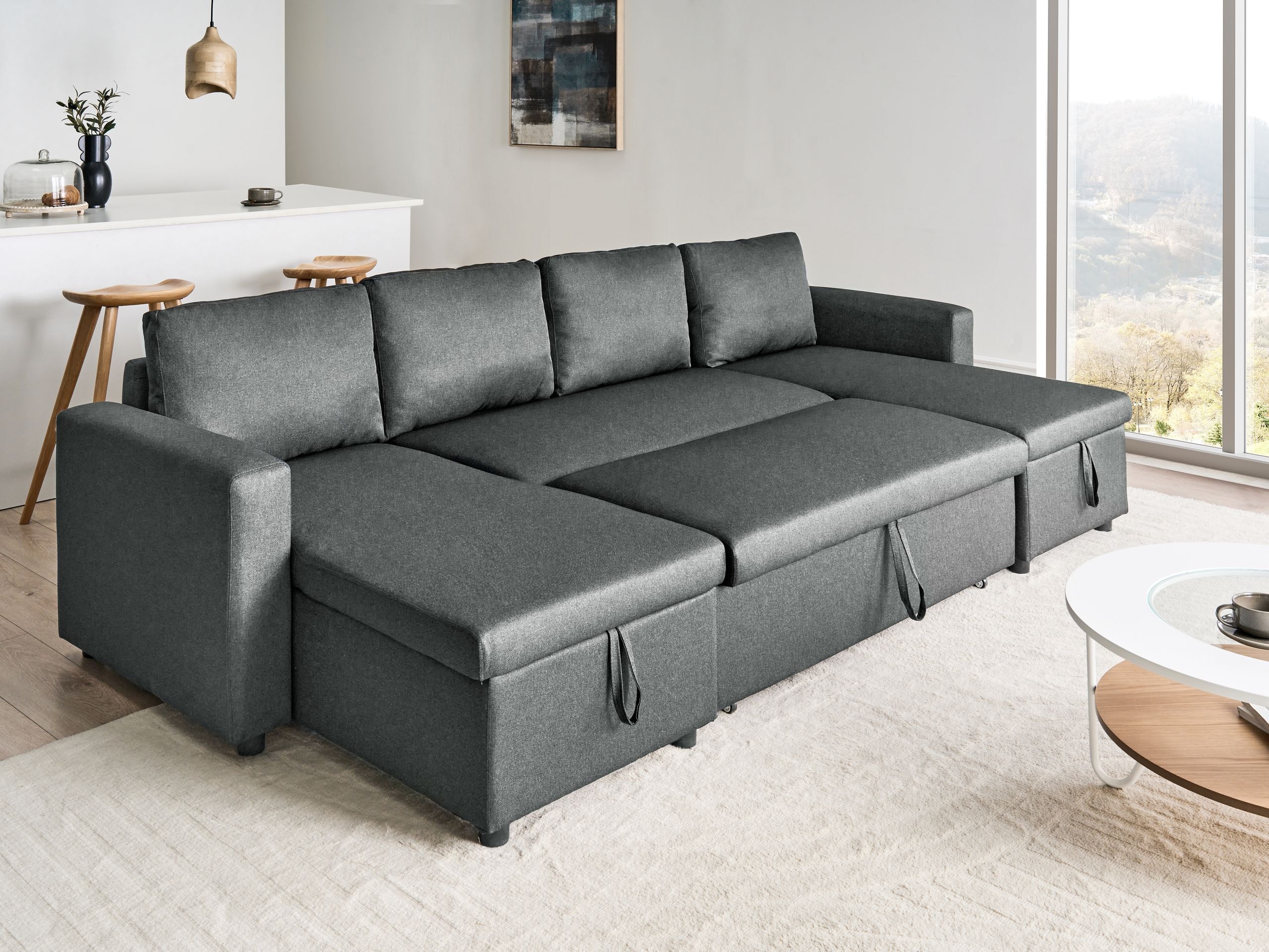 Kutna garnitura Berwyn 2826 (Tamno siva)