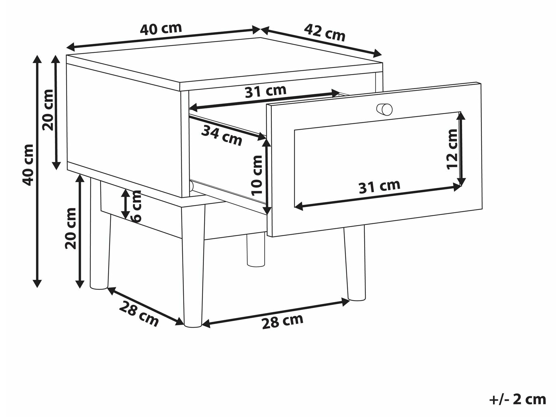 Noćni ormarić Berwyn 2660