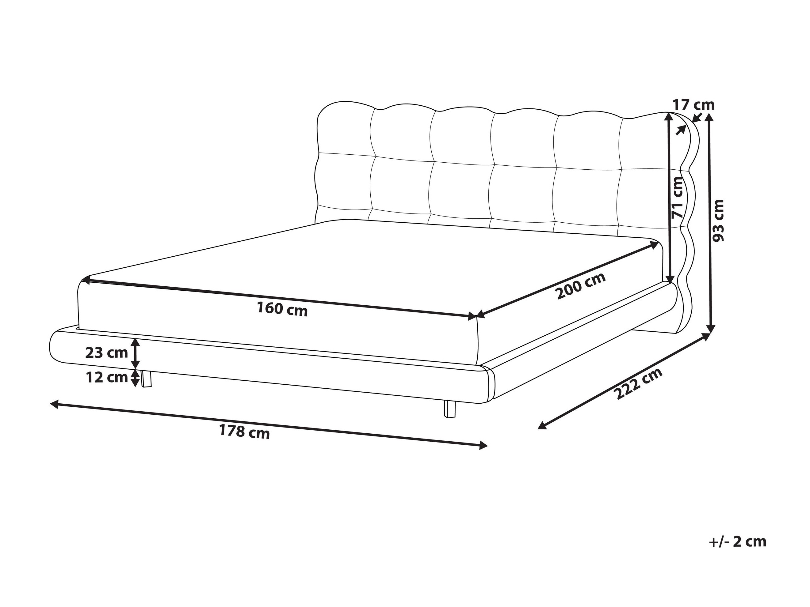 Krevet Berwyn 2828 (Bež)